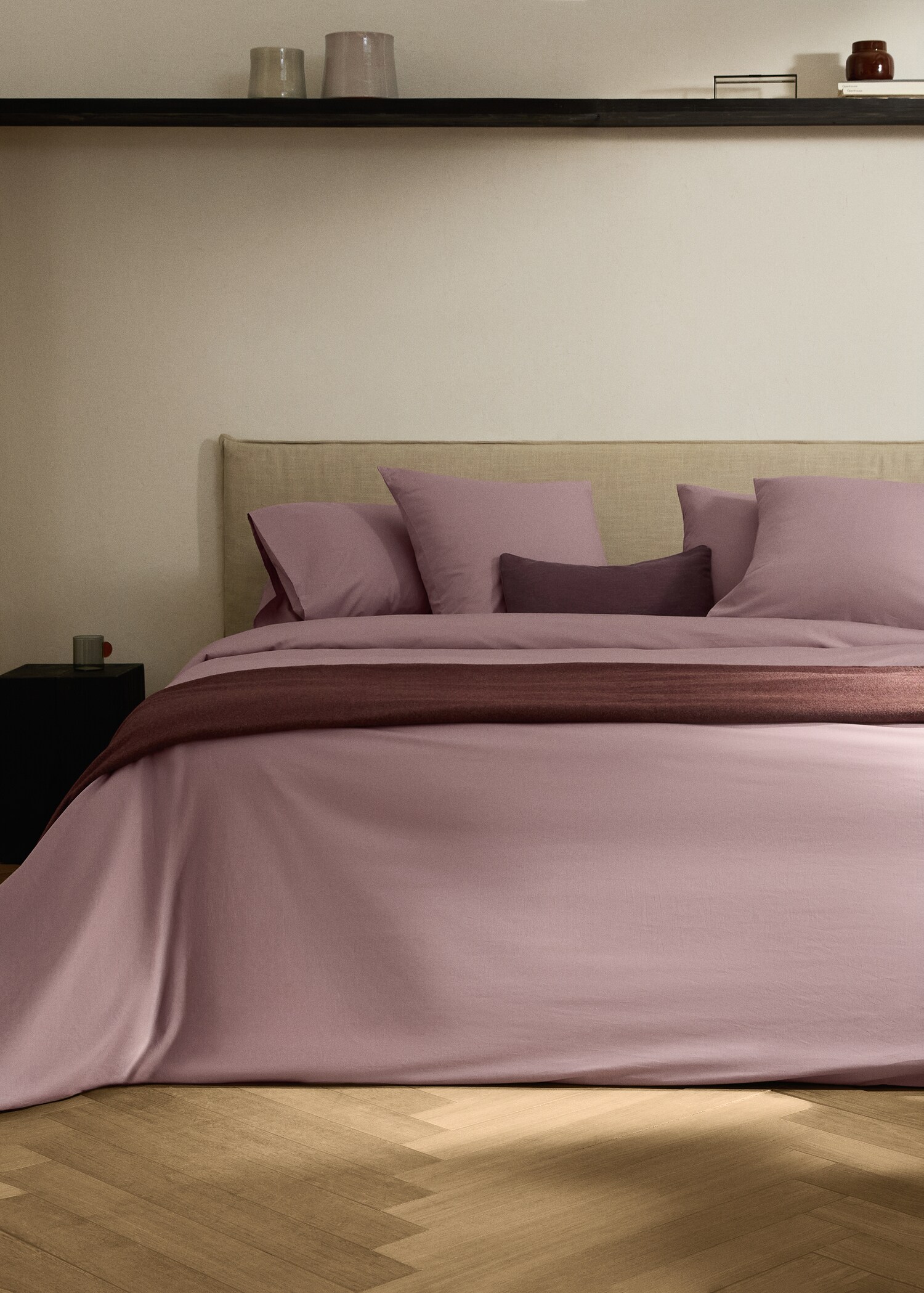 Percale cotton duvet cover King bed - General plane