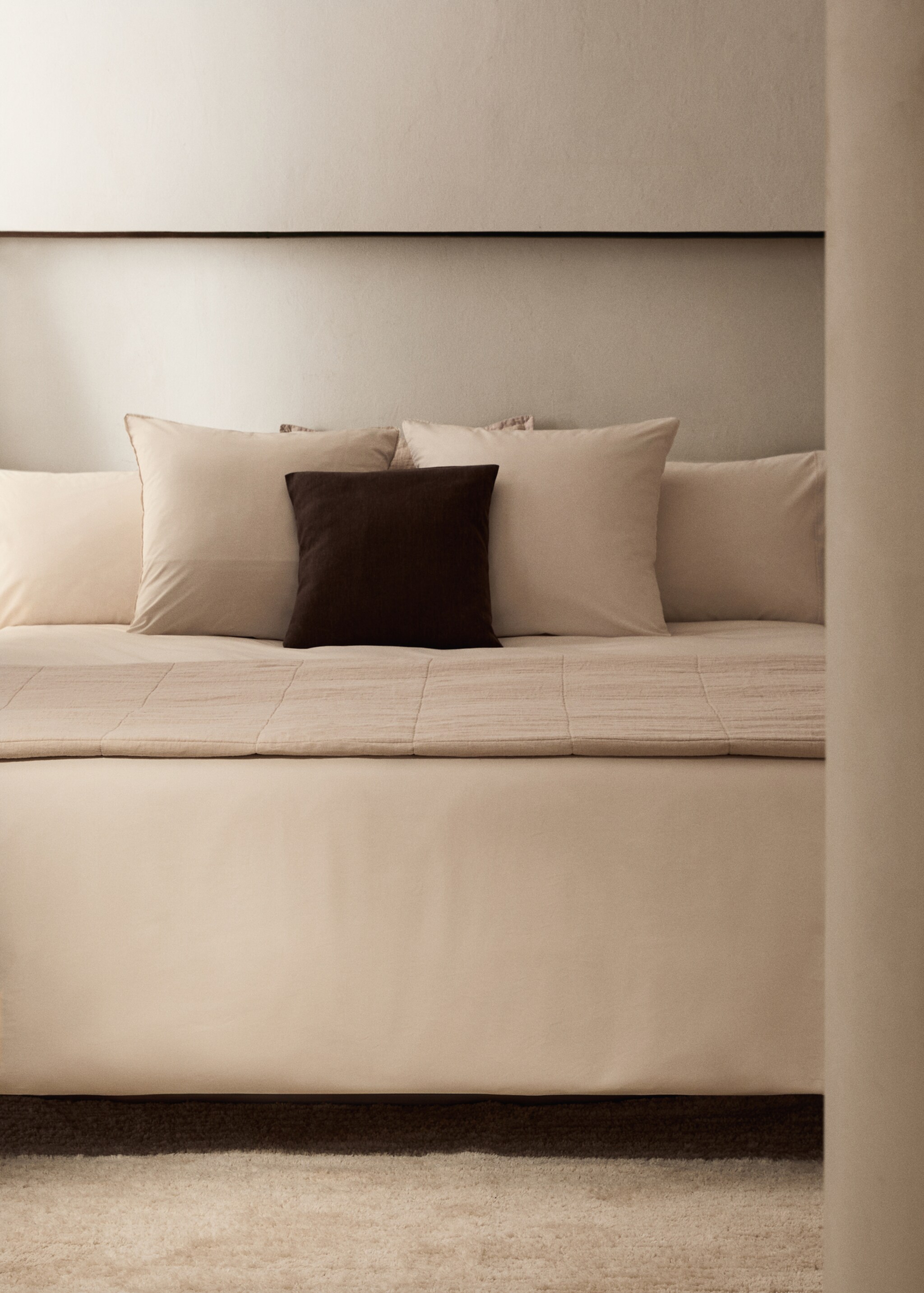 300 threads percale cotton duvet cover King bed - General plane