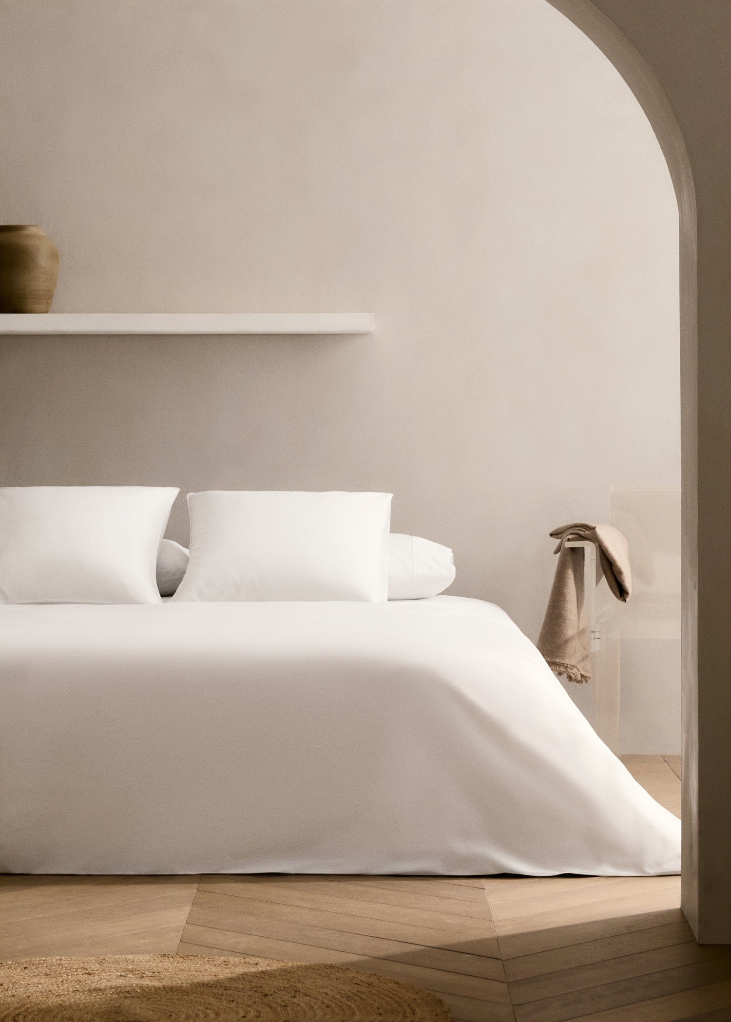 Housse de couette percale de coton 500 fils lit 180/200 cm - Plan général