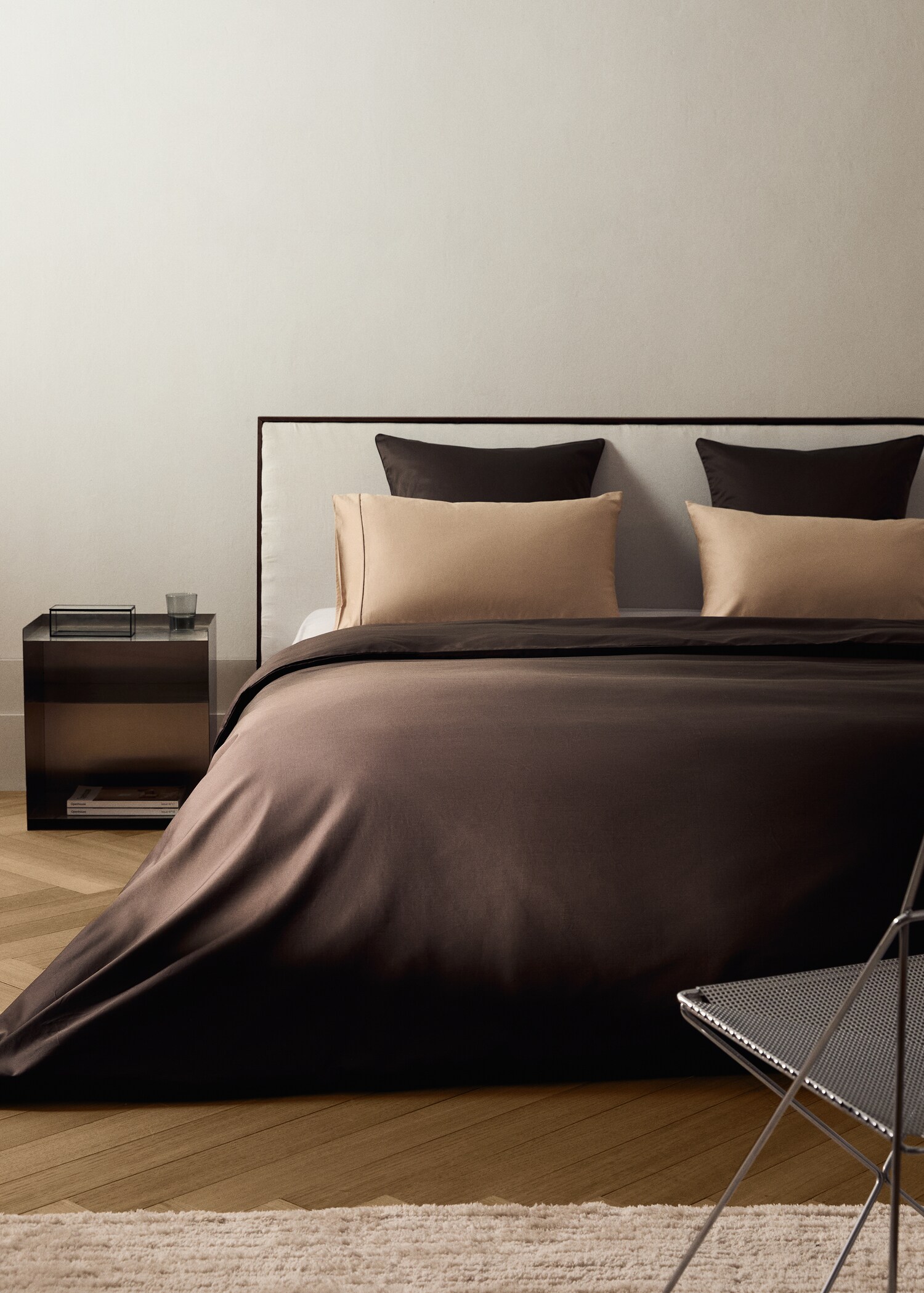 Funda nórdica algodón satén 600 hilos cama 90 cm - Plano general