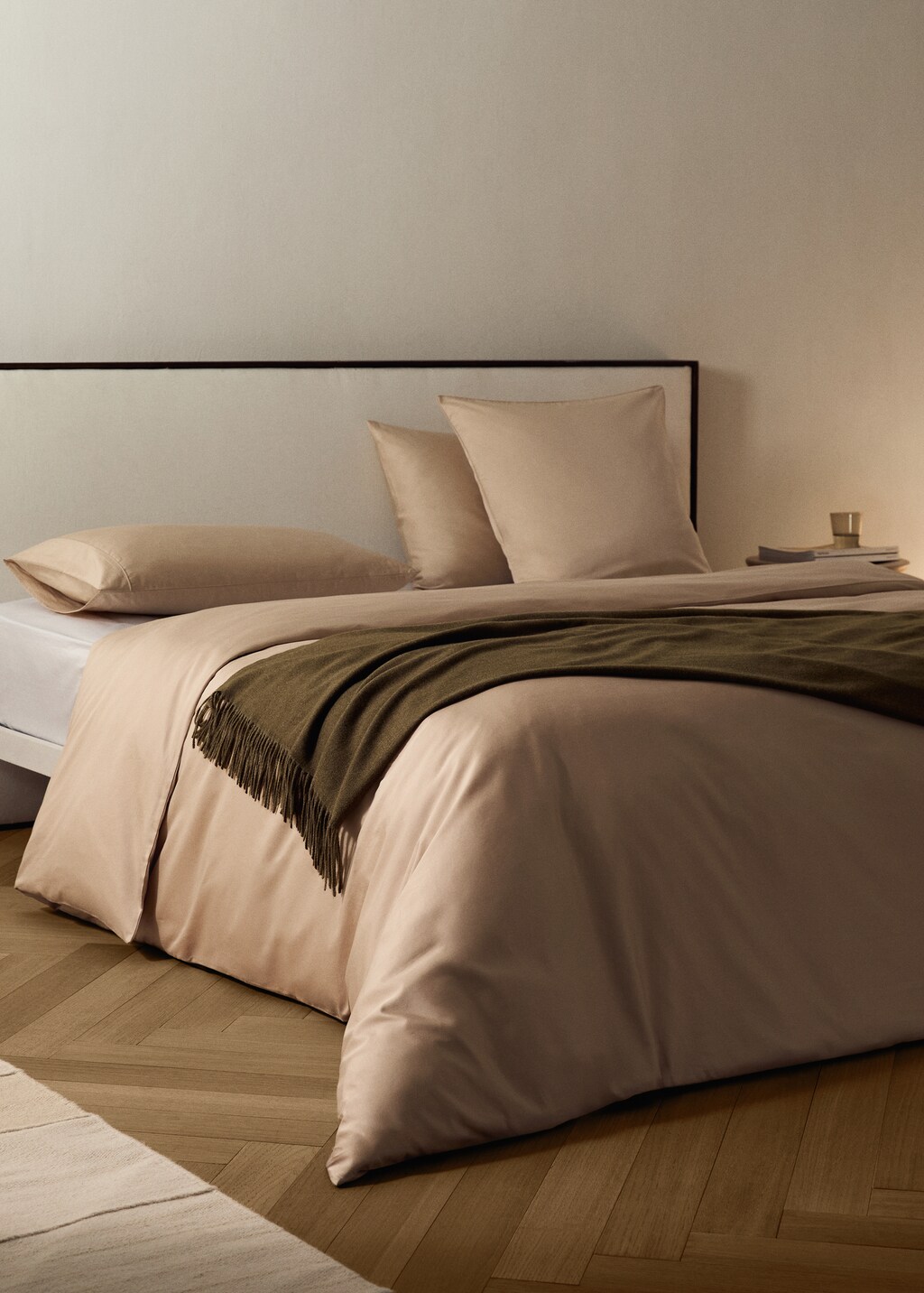 600-thread count satin cotton duvet cover, 150/160 cm