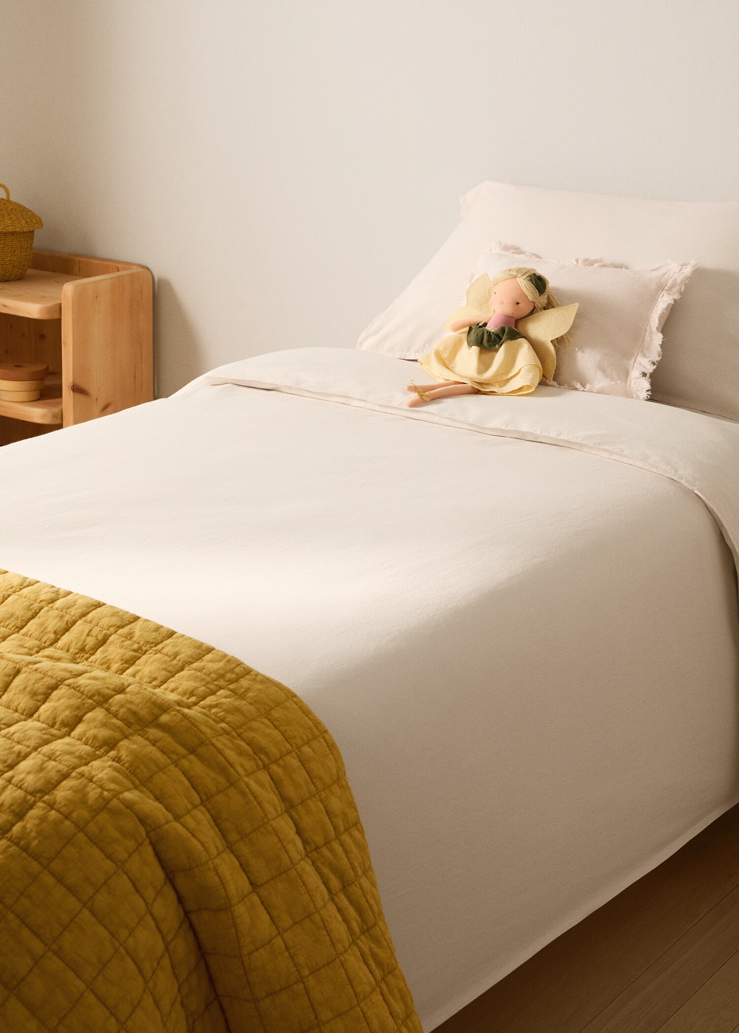 Copripiumino bambino cotone lavato doppia impuntura letto 90 cm - Piano generale