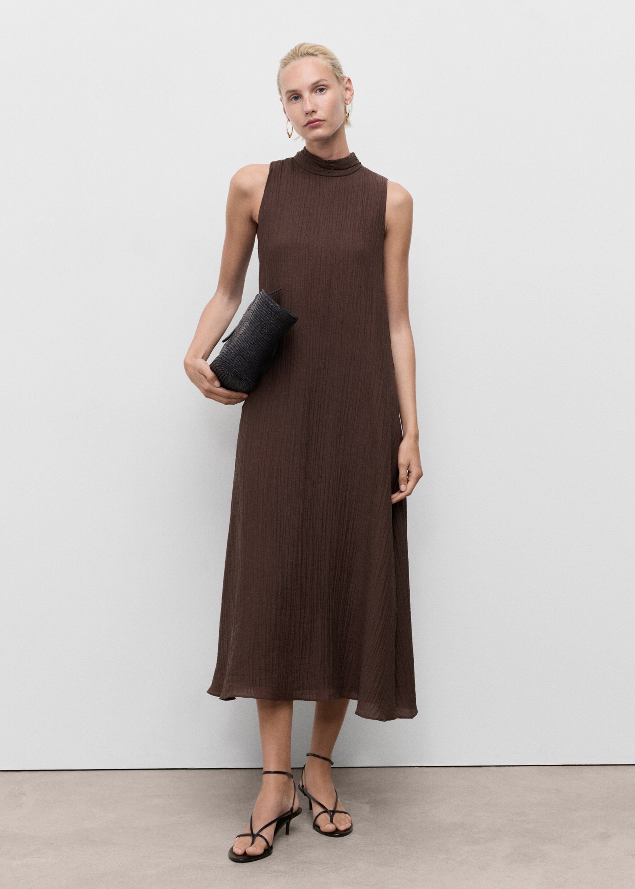 Halter-neck lyocell dress - General plane