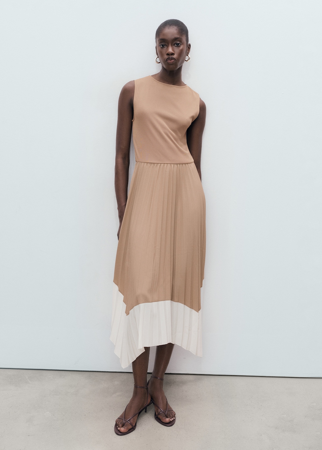 Mango Combined pleated dress