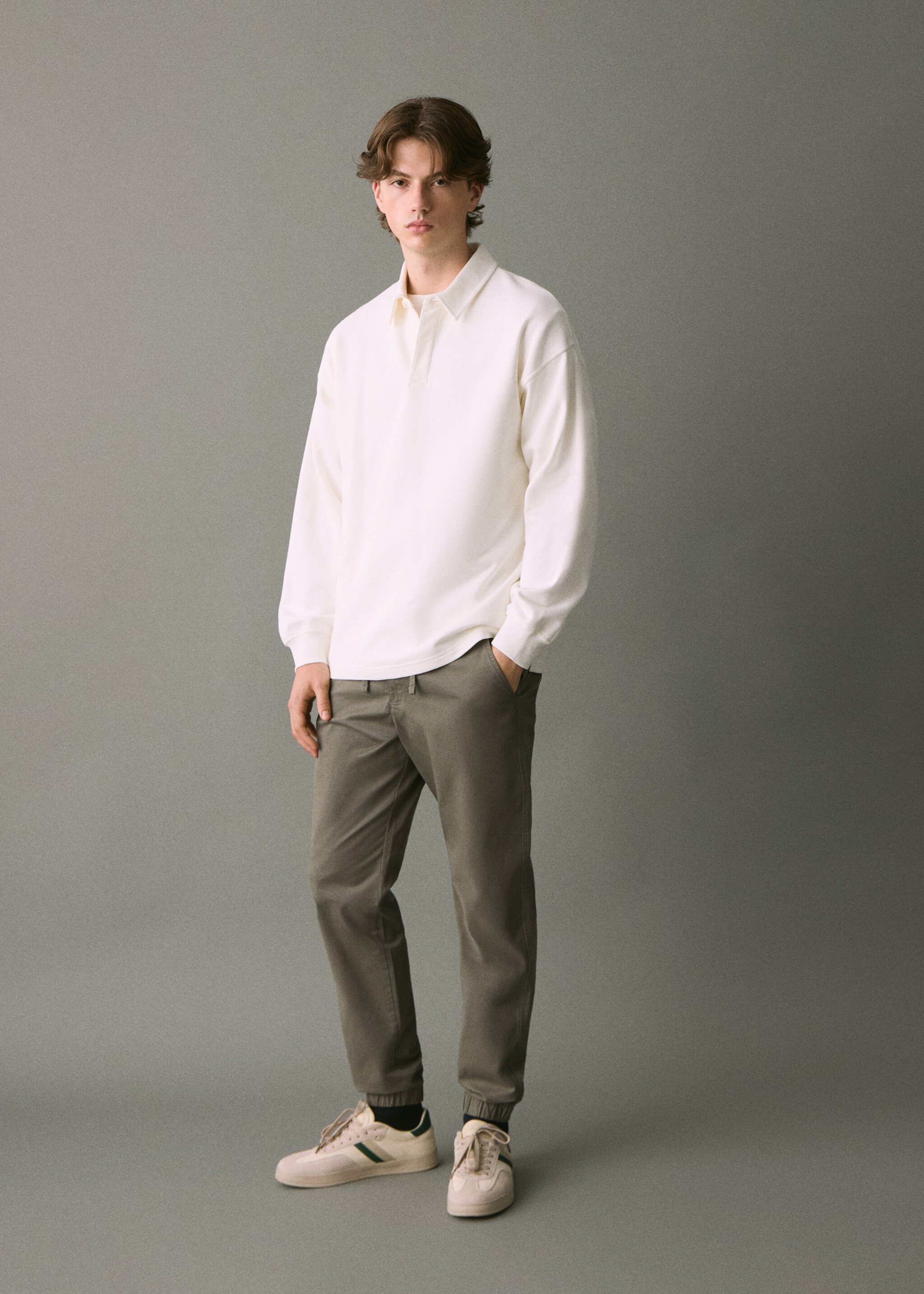 Elastic waist joggers - General plane, Khaki. Ref: 17002917-00.