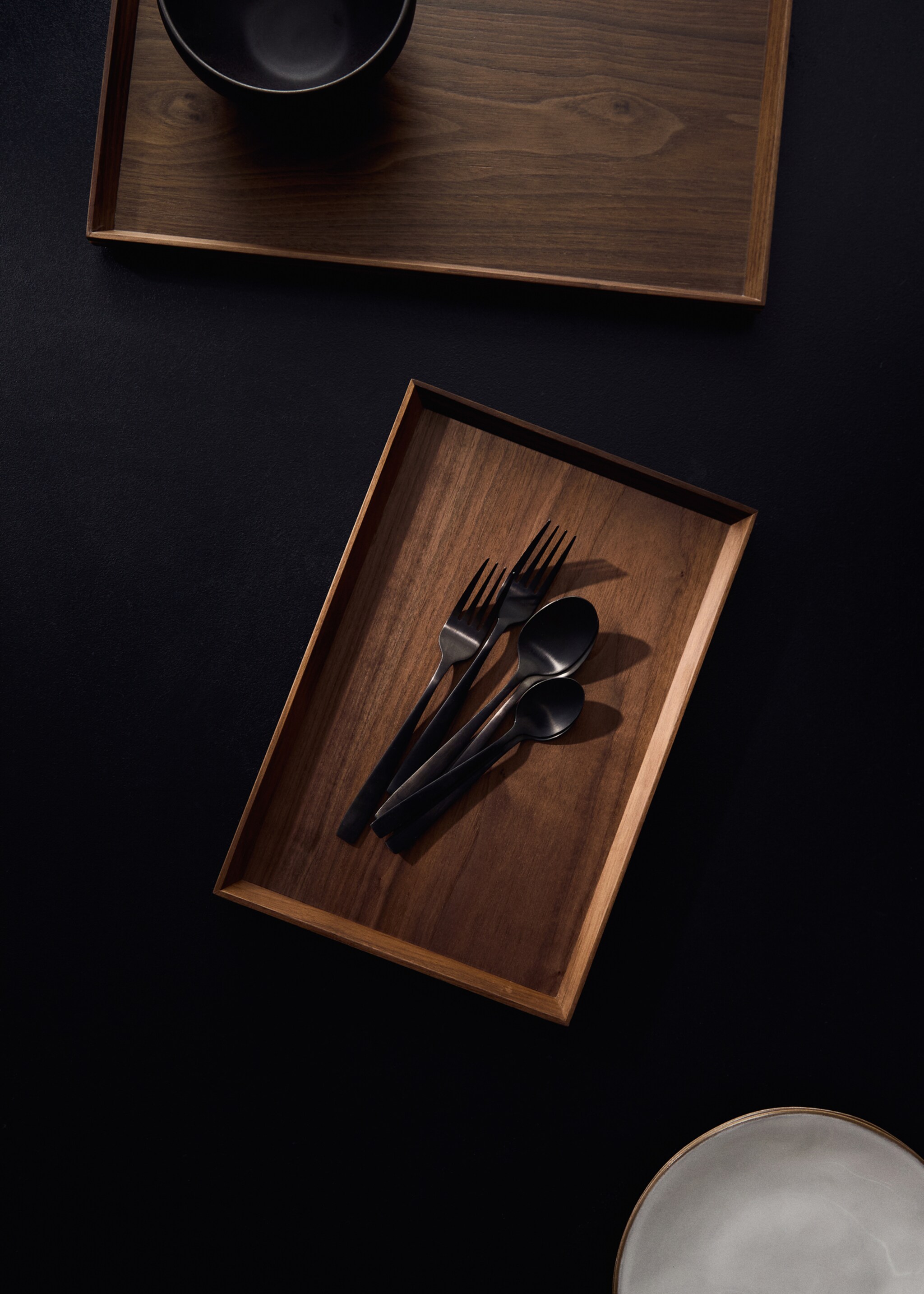 Medium solid wood decorative tray - General plane, Brown. Ref: 17002930-00.