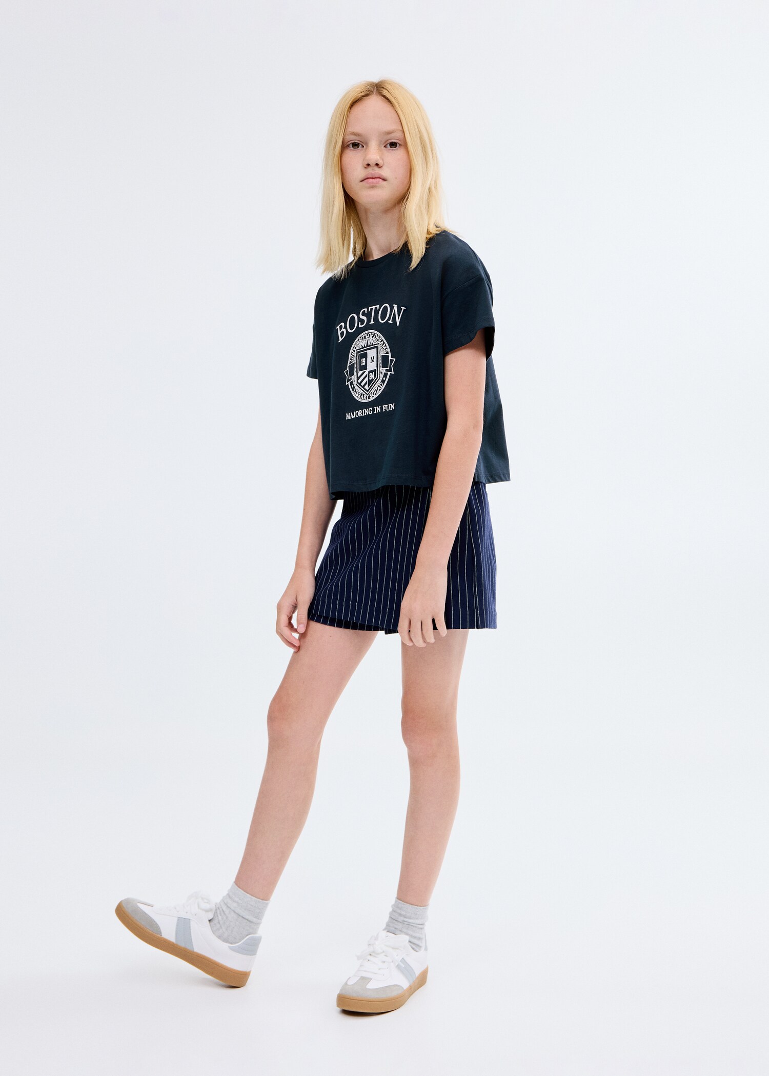 Embroidered cotton T-shirt - General plane