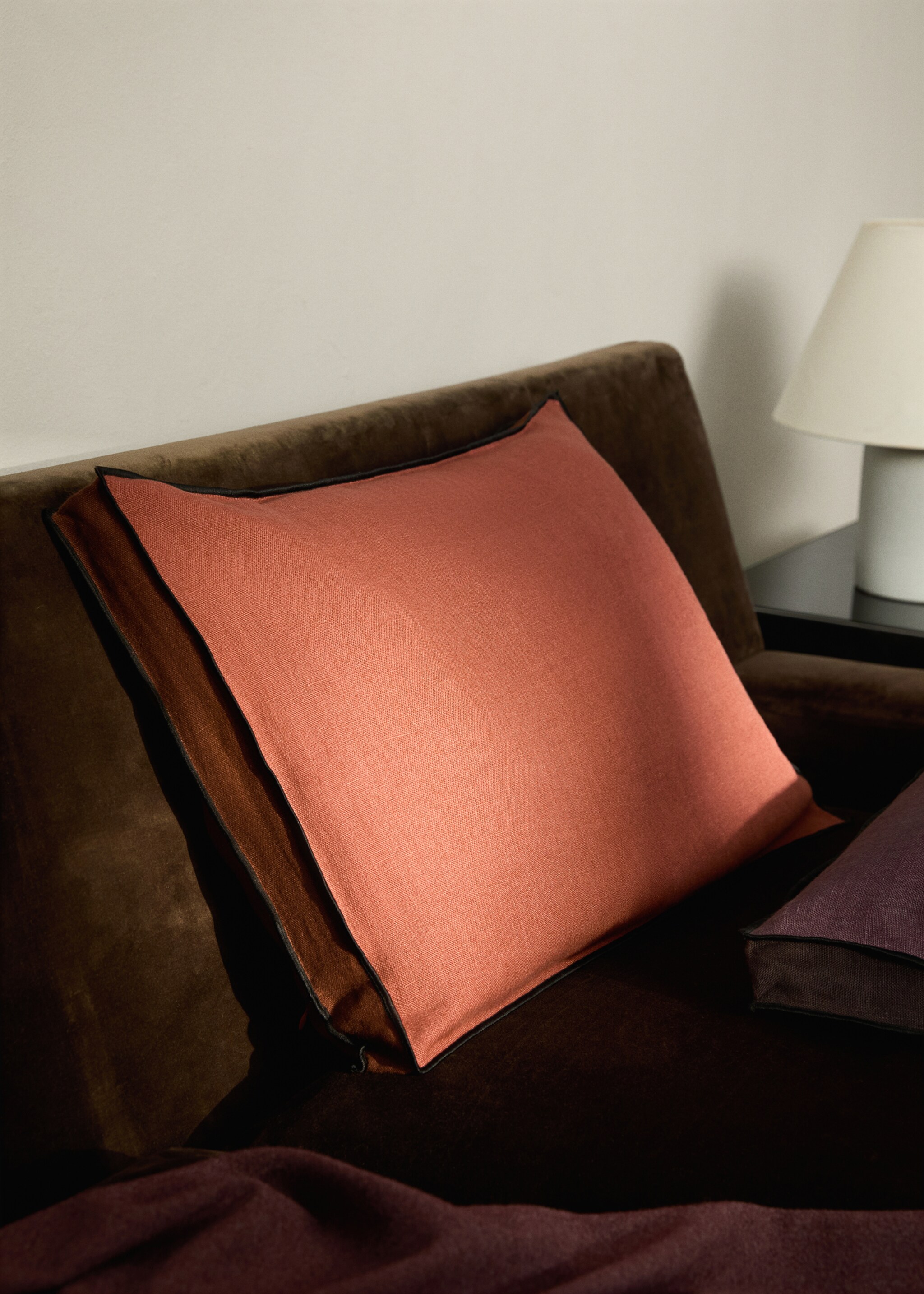 Linen cushion cover bicolour 40x60 cm - General plane