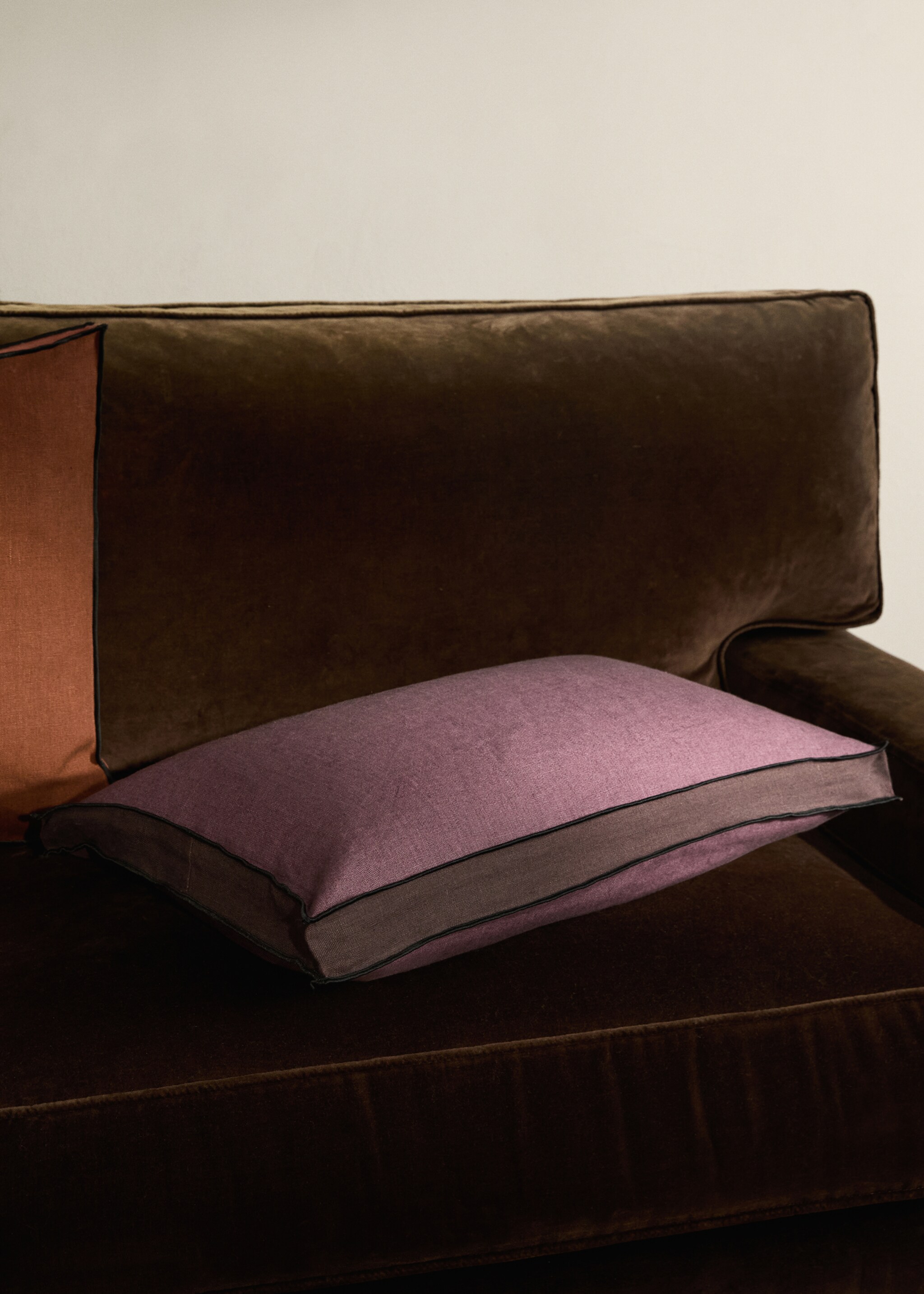 Linen cushion cover bicolour 40x60 cm - General plane
