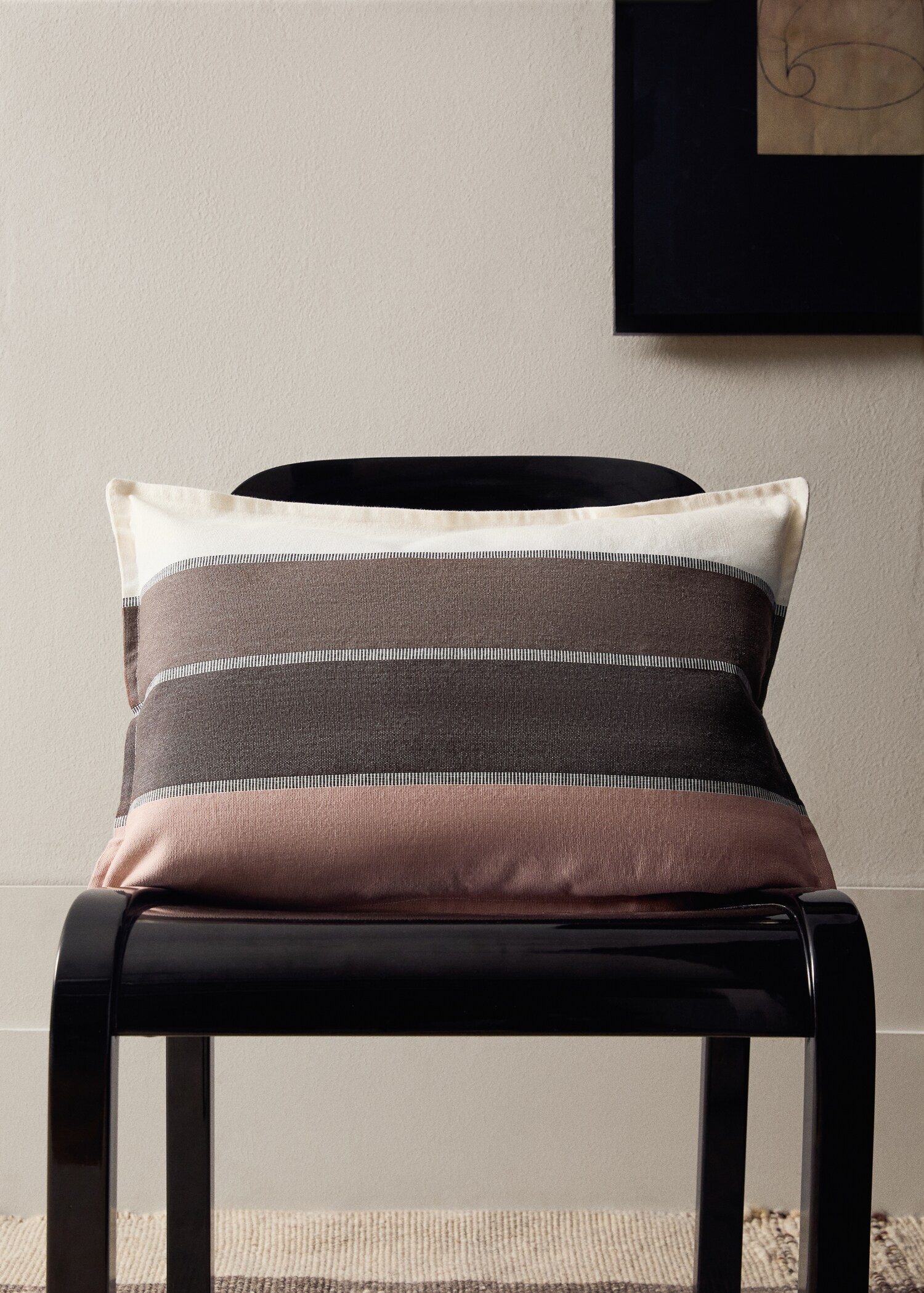 Cotton striped cushion cover 40x60 cm - General plane