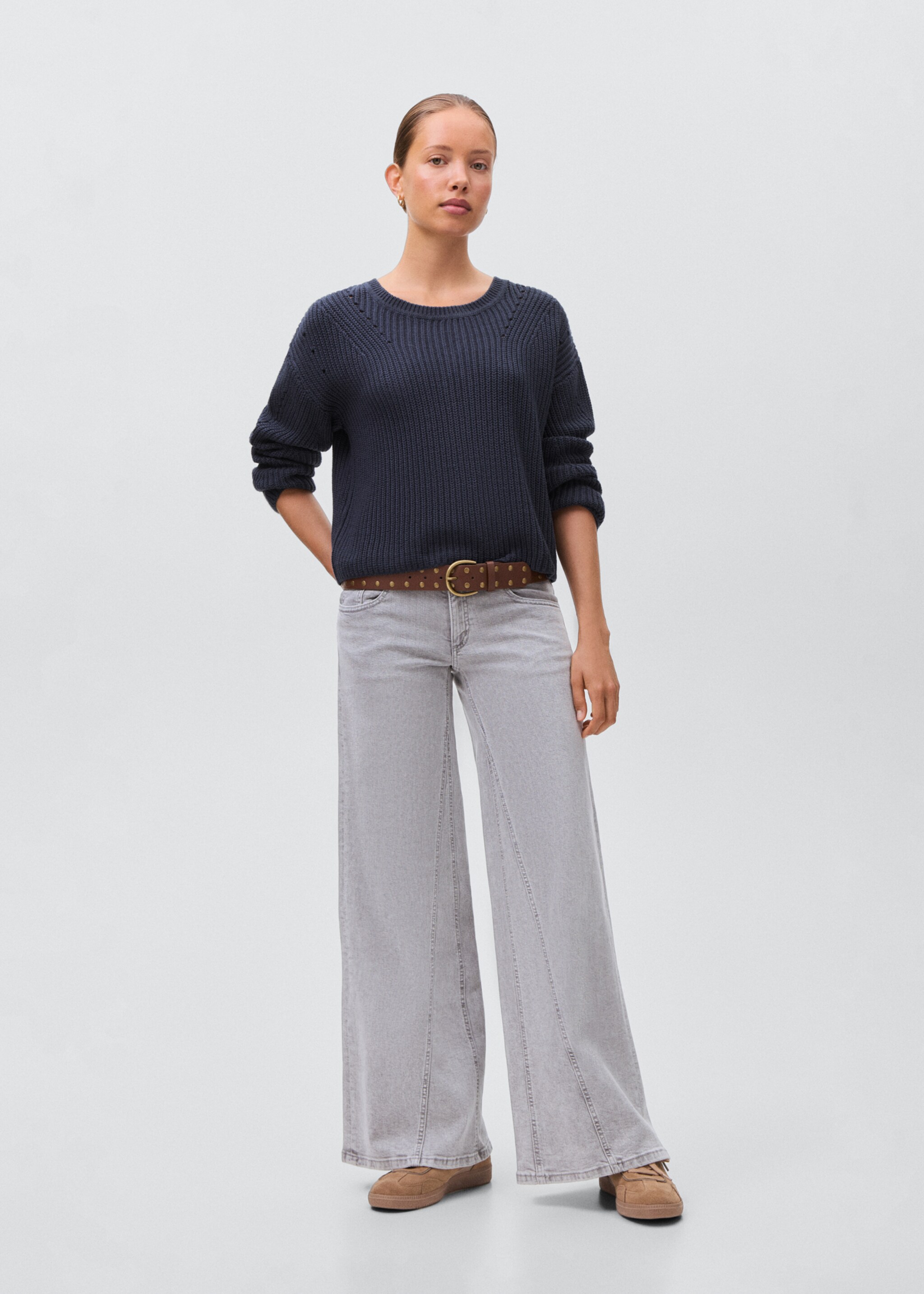 Jersey punto oversize - Plano general, Azul marino. Ref: 17004085-00.