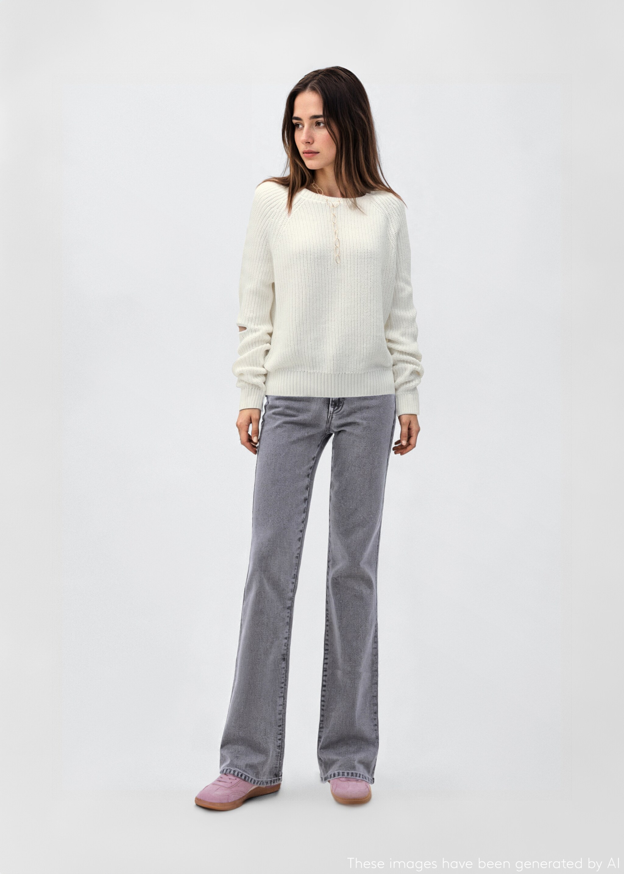 Knitted sweater with openings - General plane