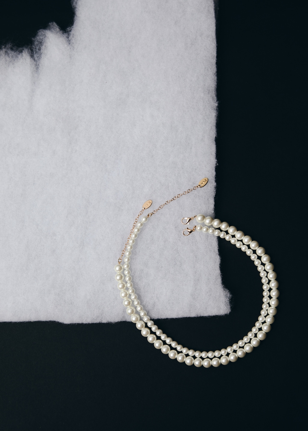 Collar doble perla cristal