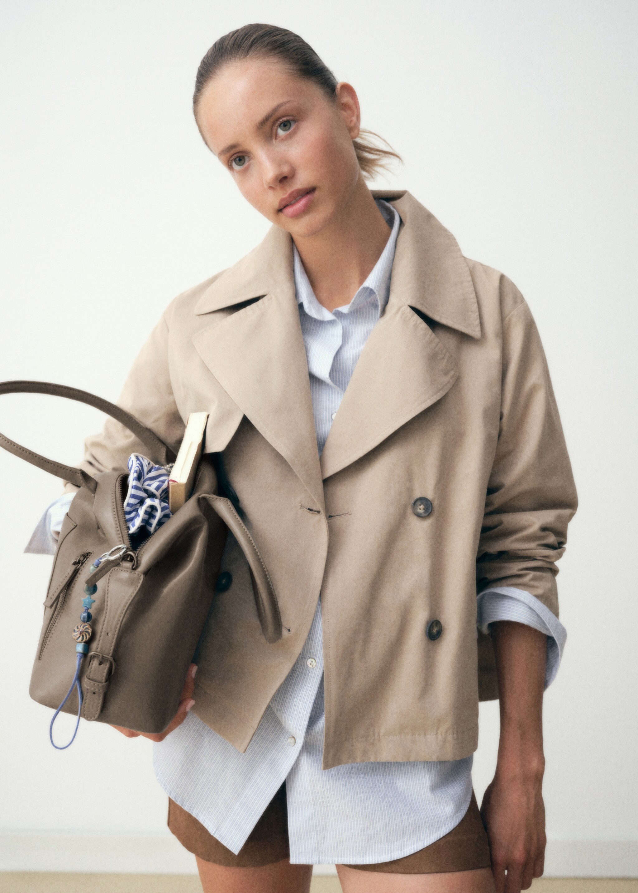 Large structured bag - General plane, Grey. Ref: 17004441-00.