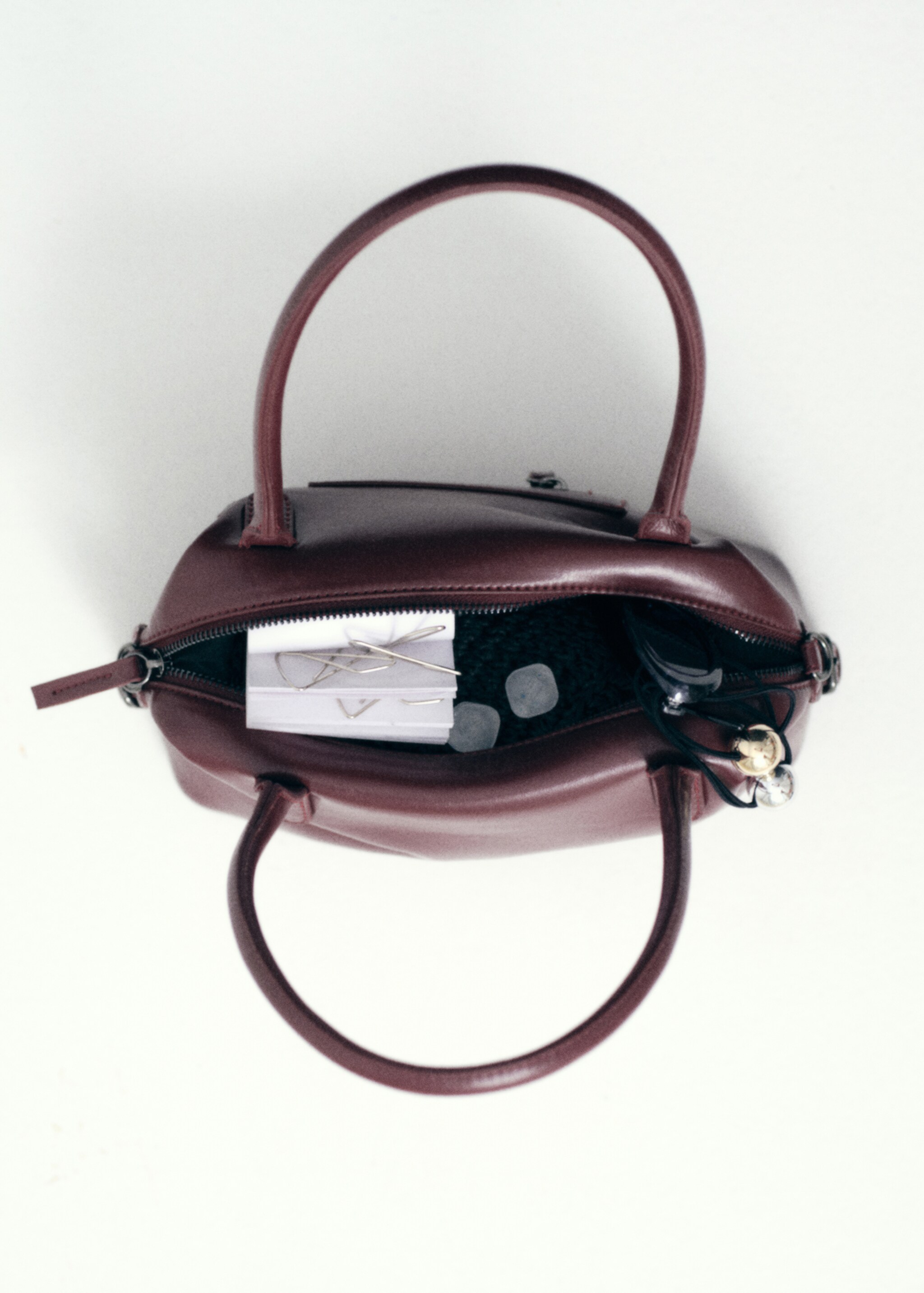 Double strap bag - General plane, Burgundy. Ref: 17004442-00.