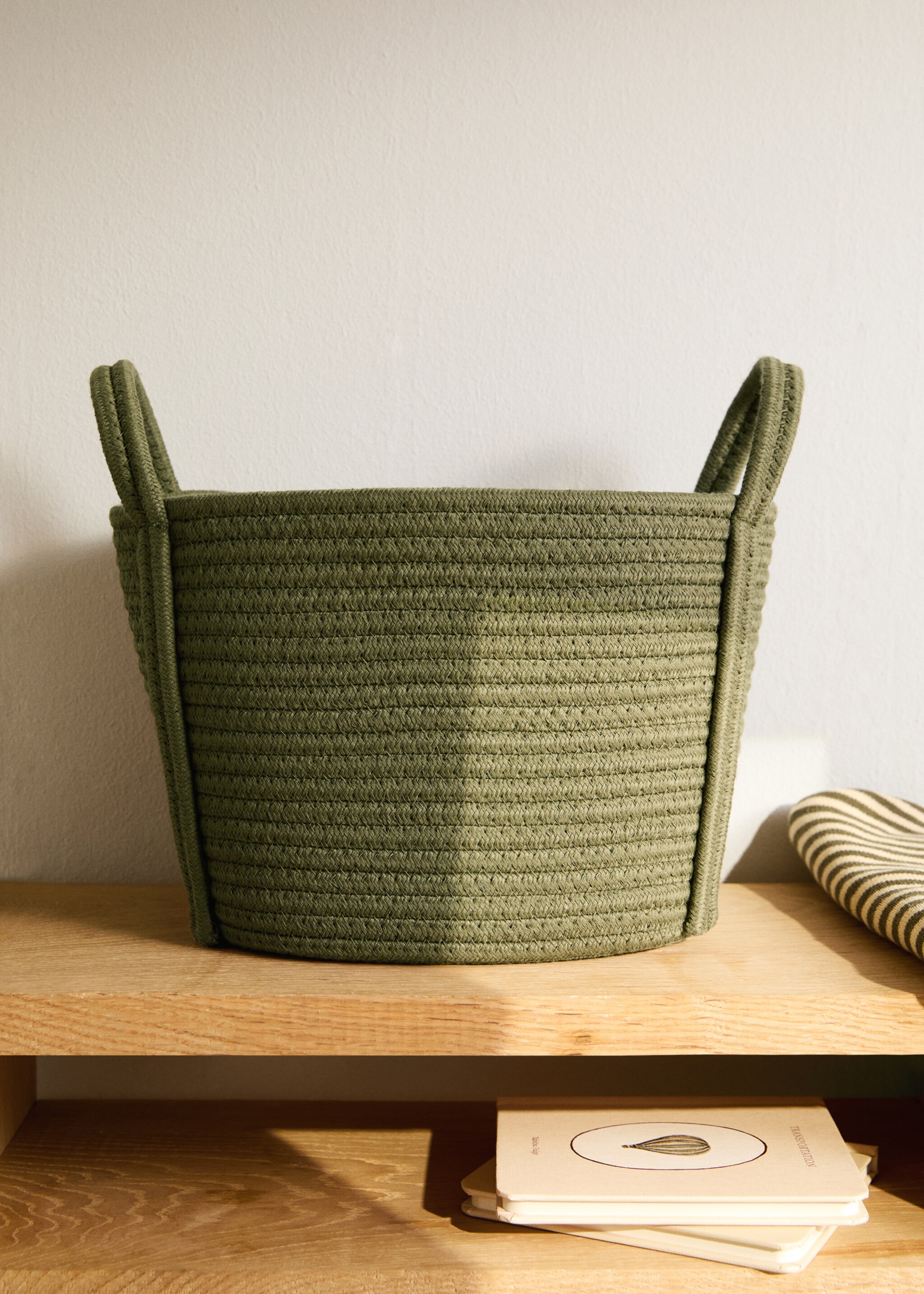 Small cotton children's basket - General plane, Khaki. Ref: 17004788-00.