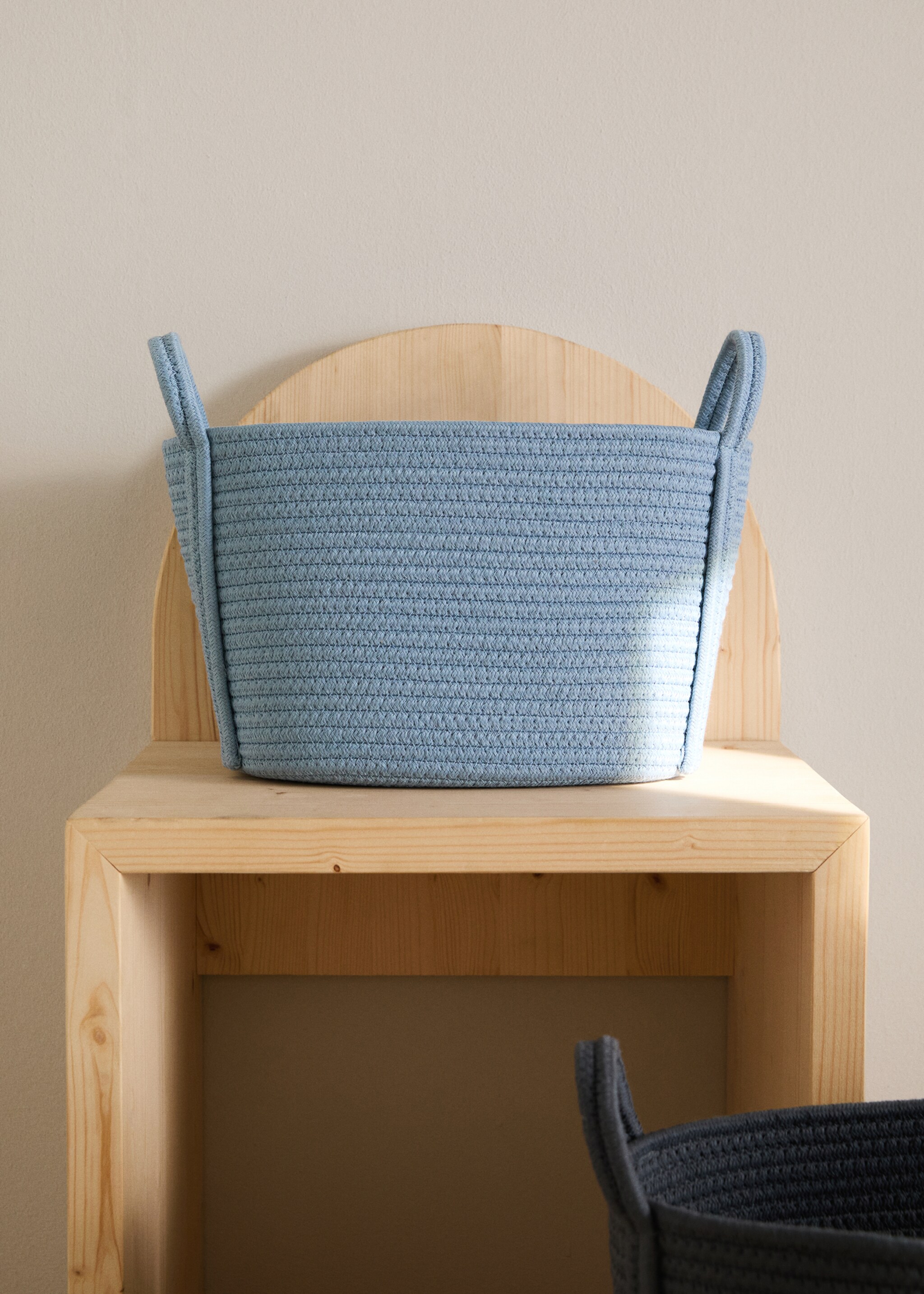 Panier enfant moyen en coton - Plan général, Bleu ciel. Ref: 17004789-00.