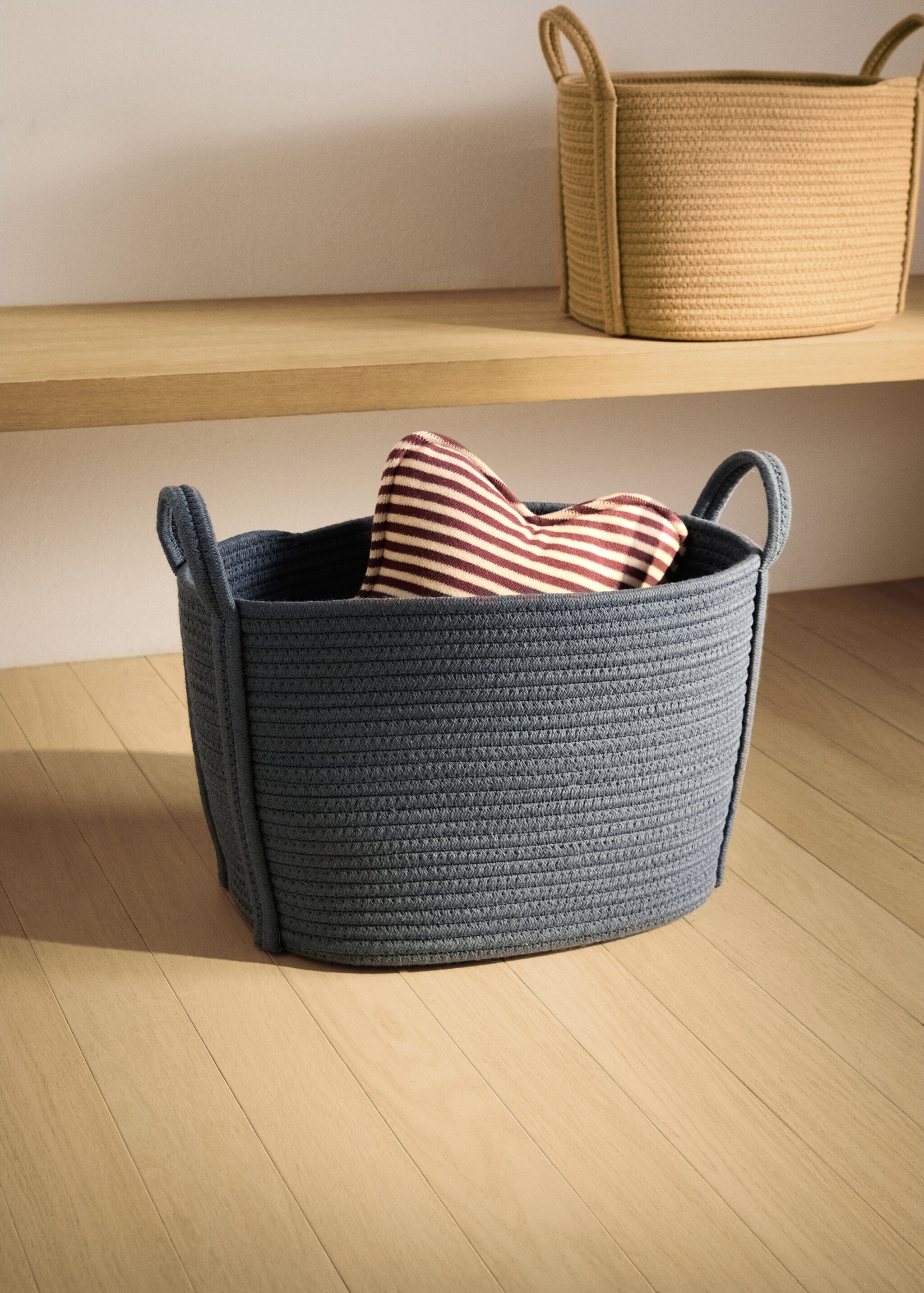 Large cotton children's basket - General plane, Night Blue. Ref: 17004790-00.