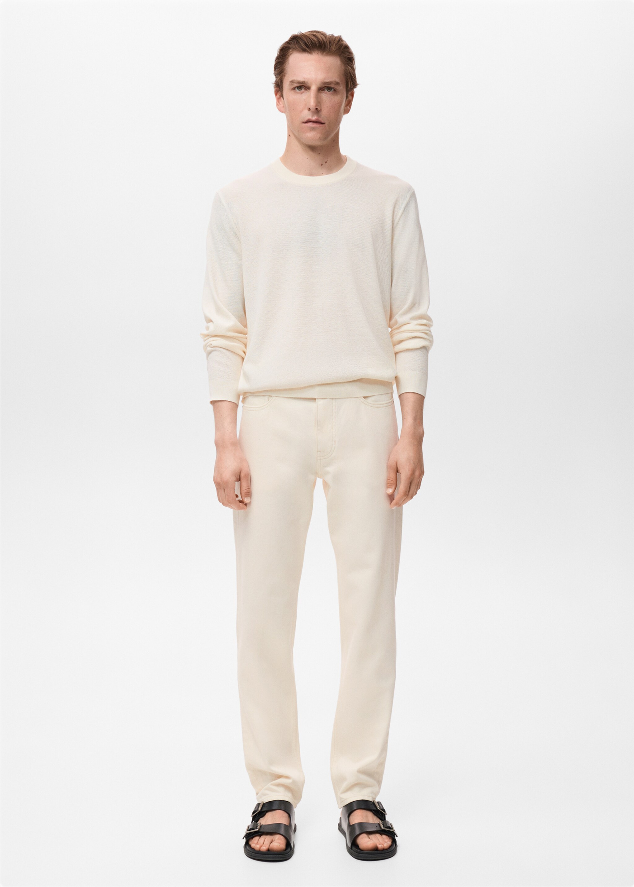 Bob regular-fit jeans - General plane, Ecru. Ref: 17005147-00.