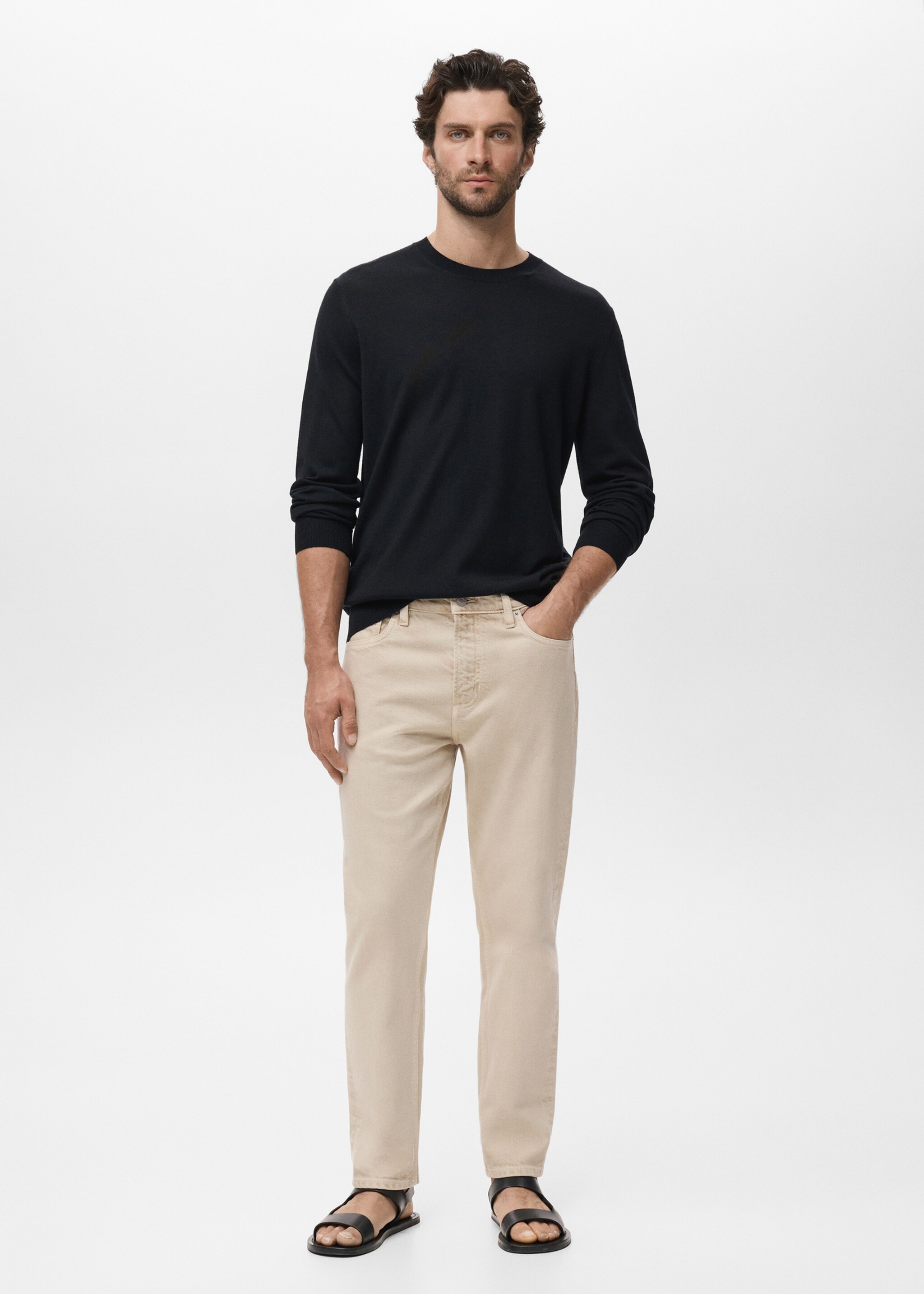 Ben tapered-fit jeans - General plane, Sand. Ref: 17005150-00.