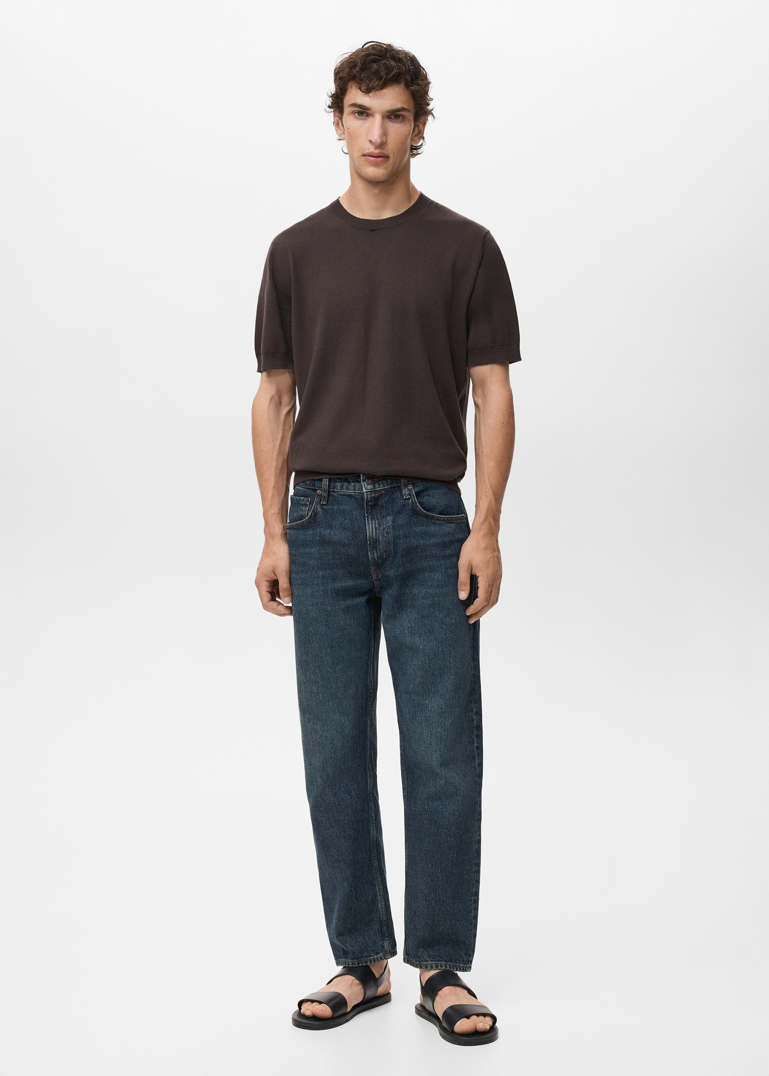 Moby straight-fit dark-wash jeans - General plane