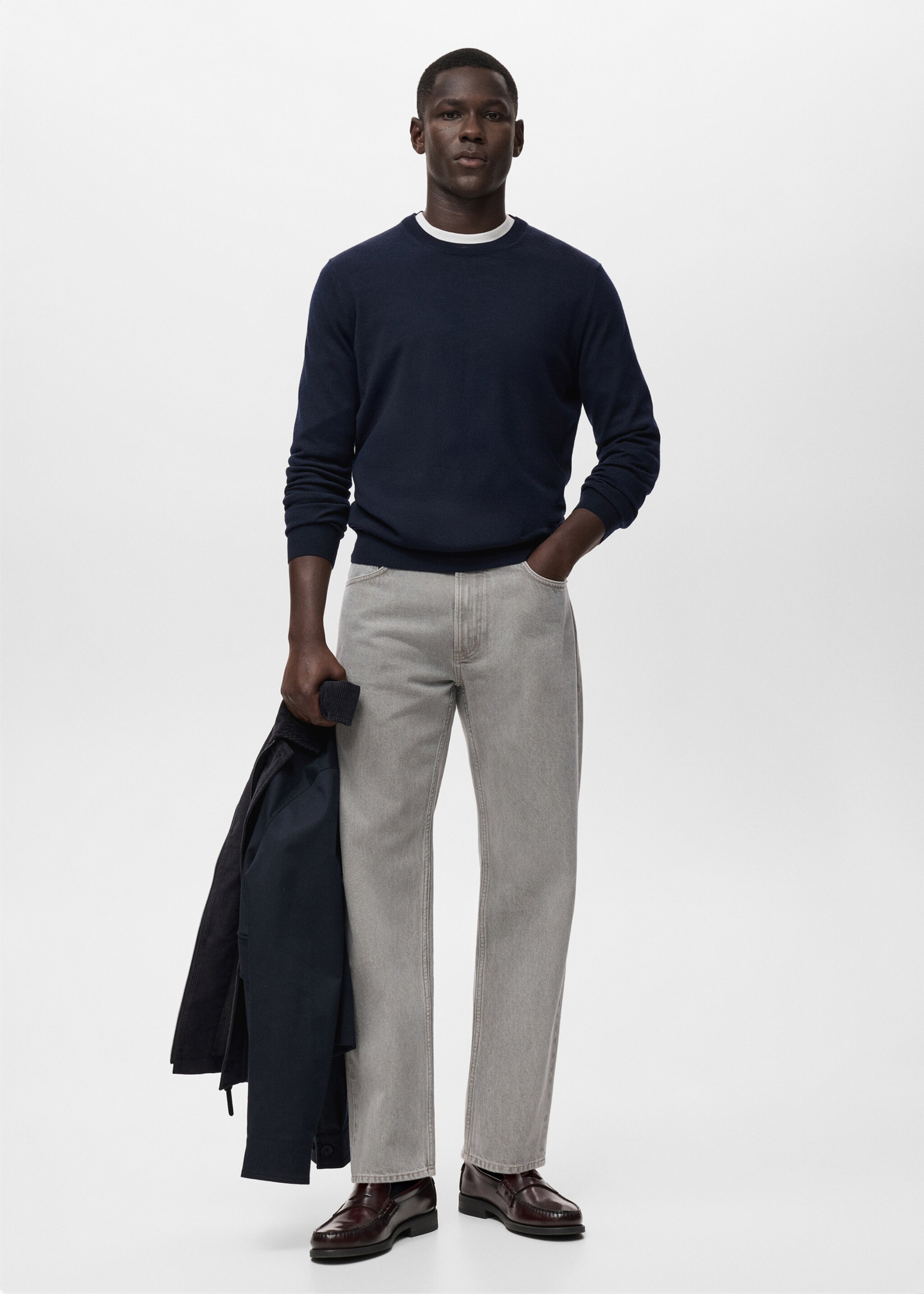 Jean Moby straight-fit - Plan général, Gris denim. Ref: 17005155-00.