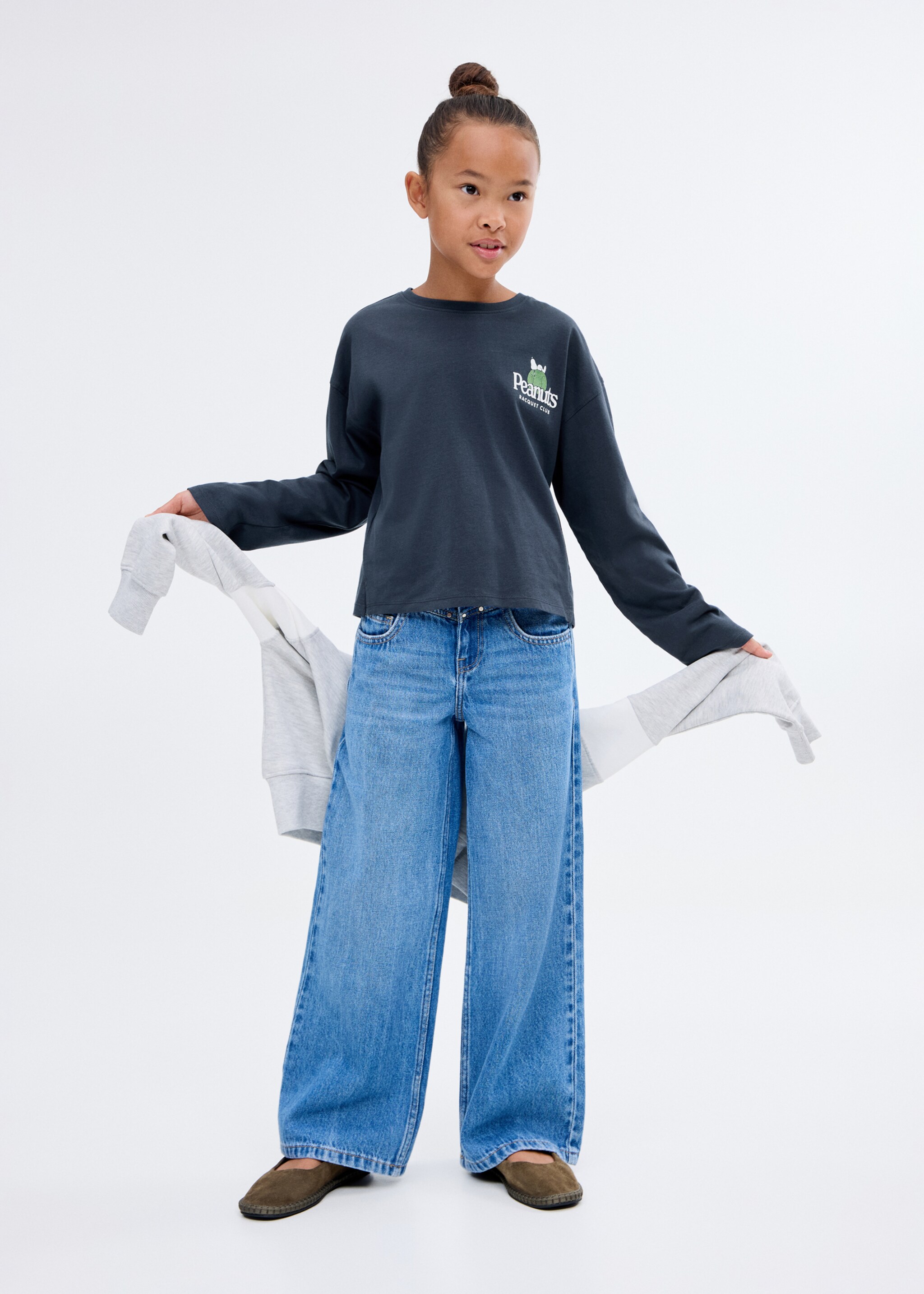 Gemustertes T-Shirt Snoopy - Allgemeine Ansicht, Marineblau. Ref: 17005172-00.
