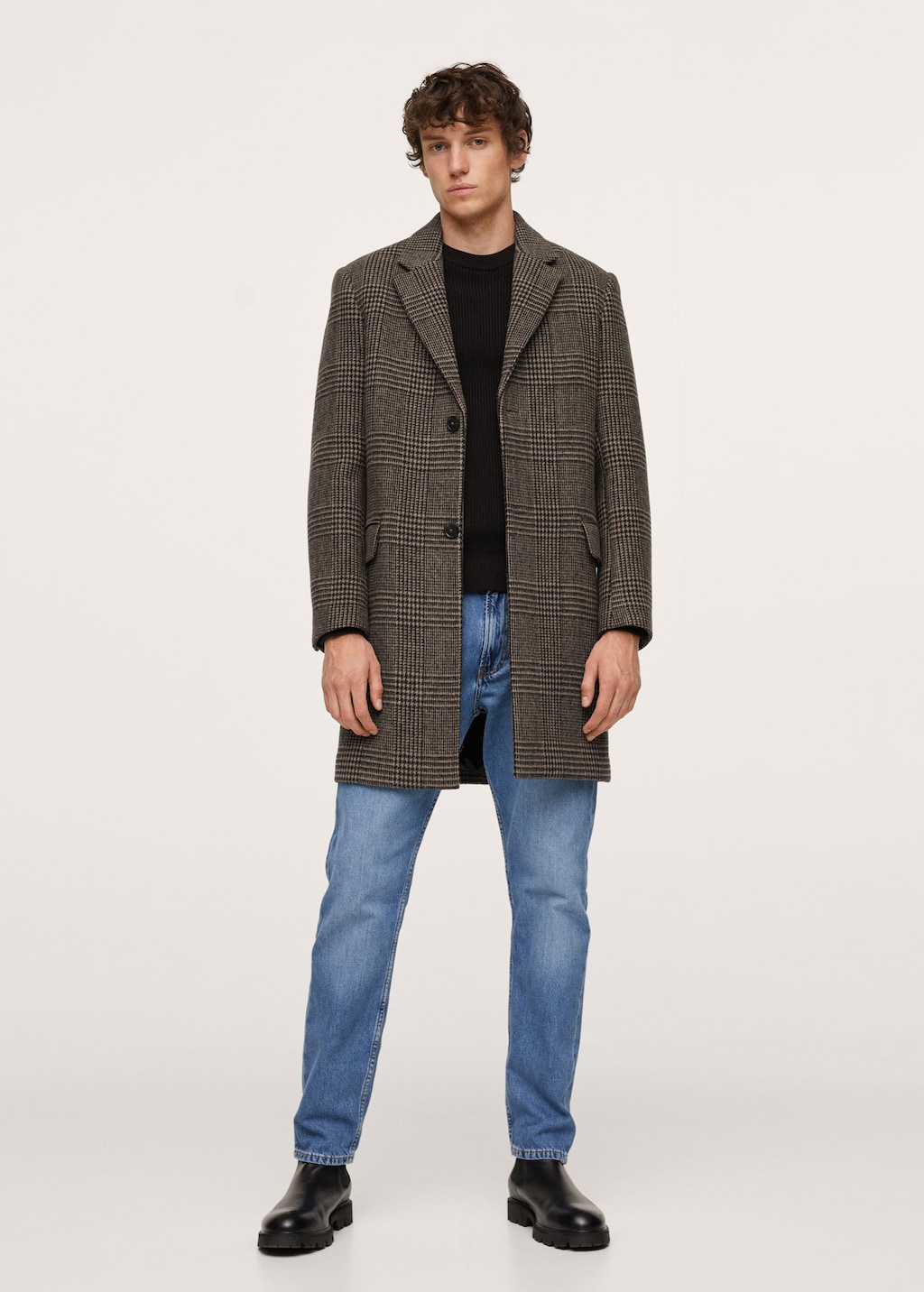 Manteau laine prince de galles