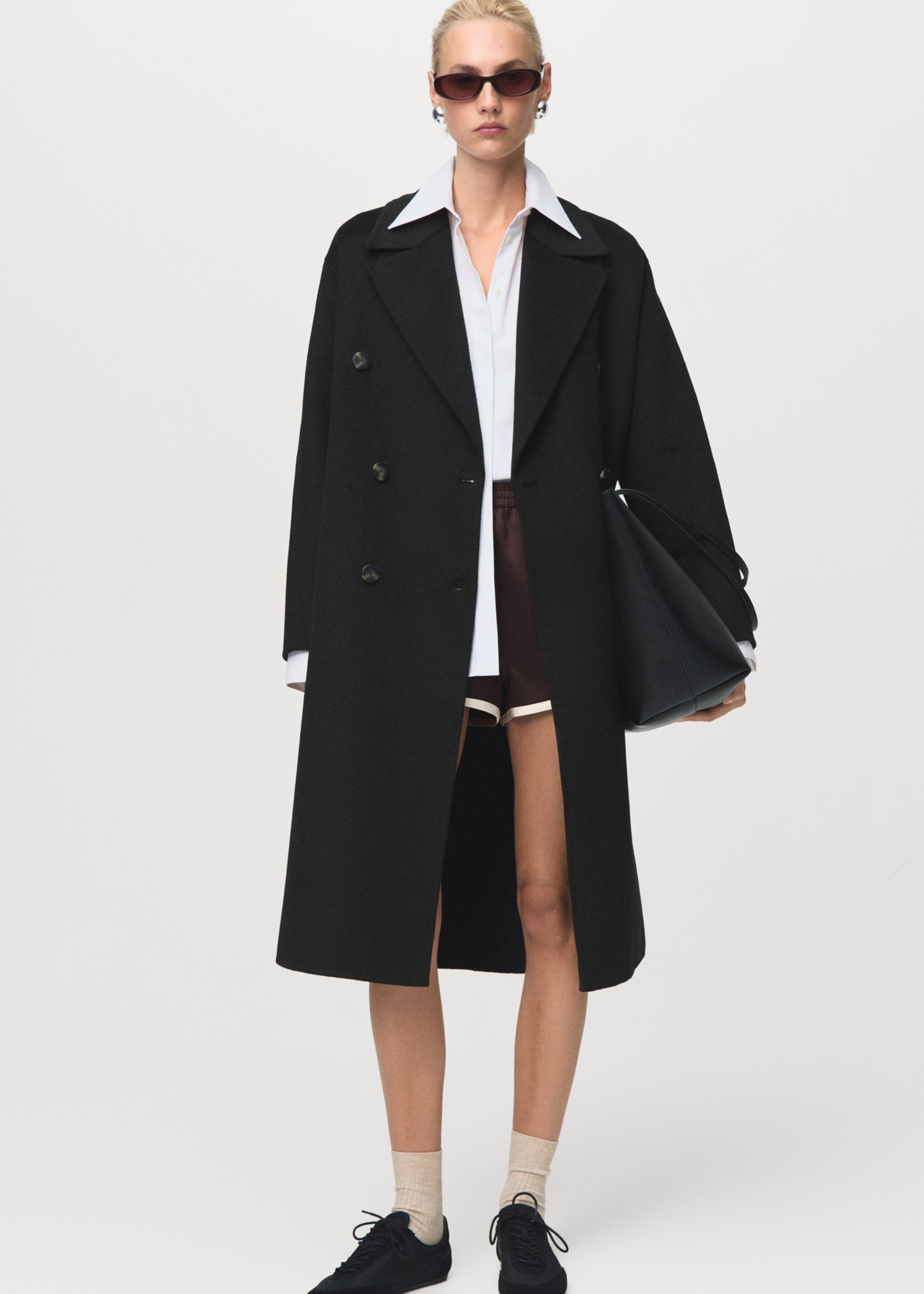 Handmade oversized wool coat - General plane, Black. Ref: 17005793-00.