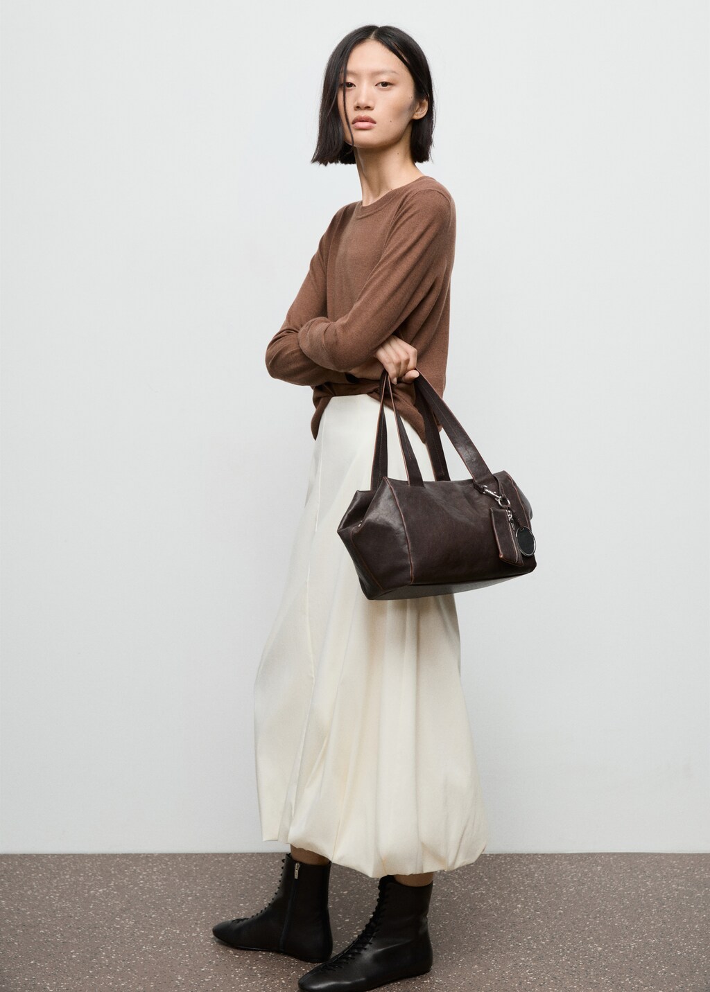 Mango Fine-knit crew-neck sweater