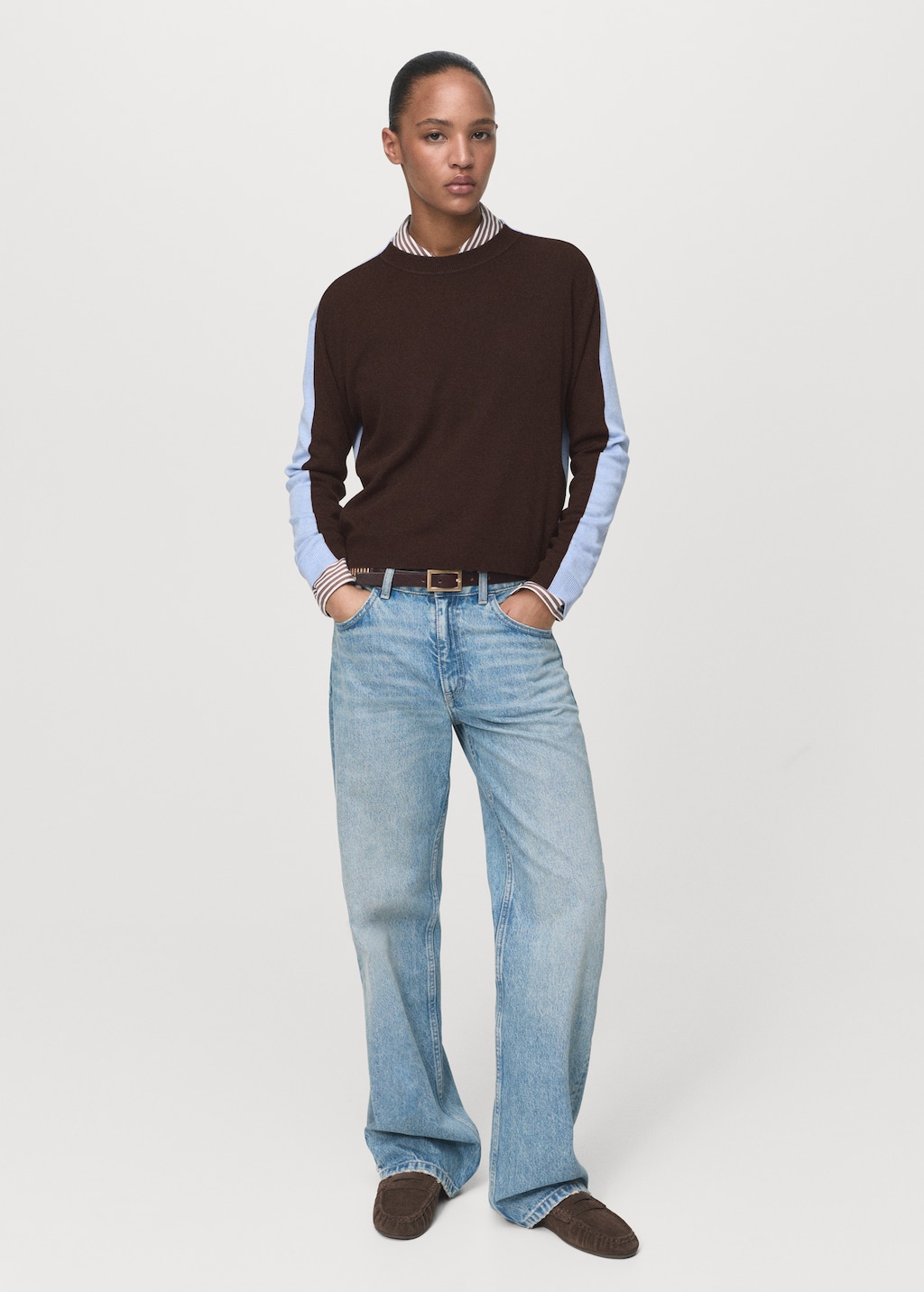 Combined-design sweater