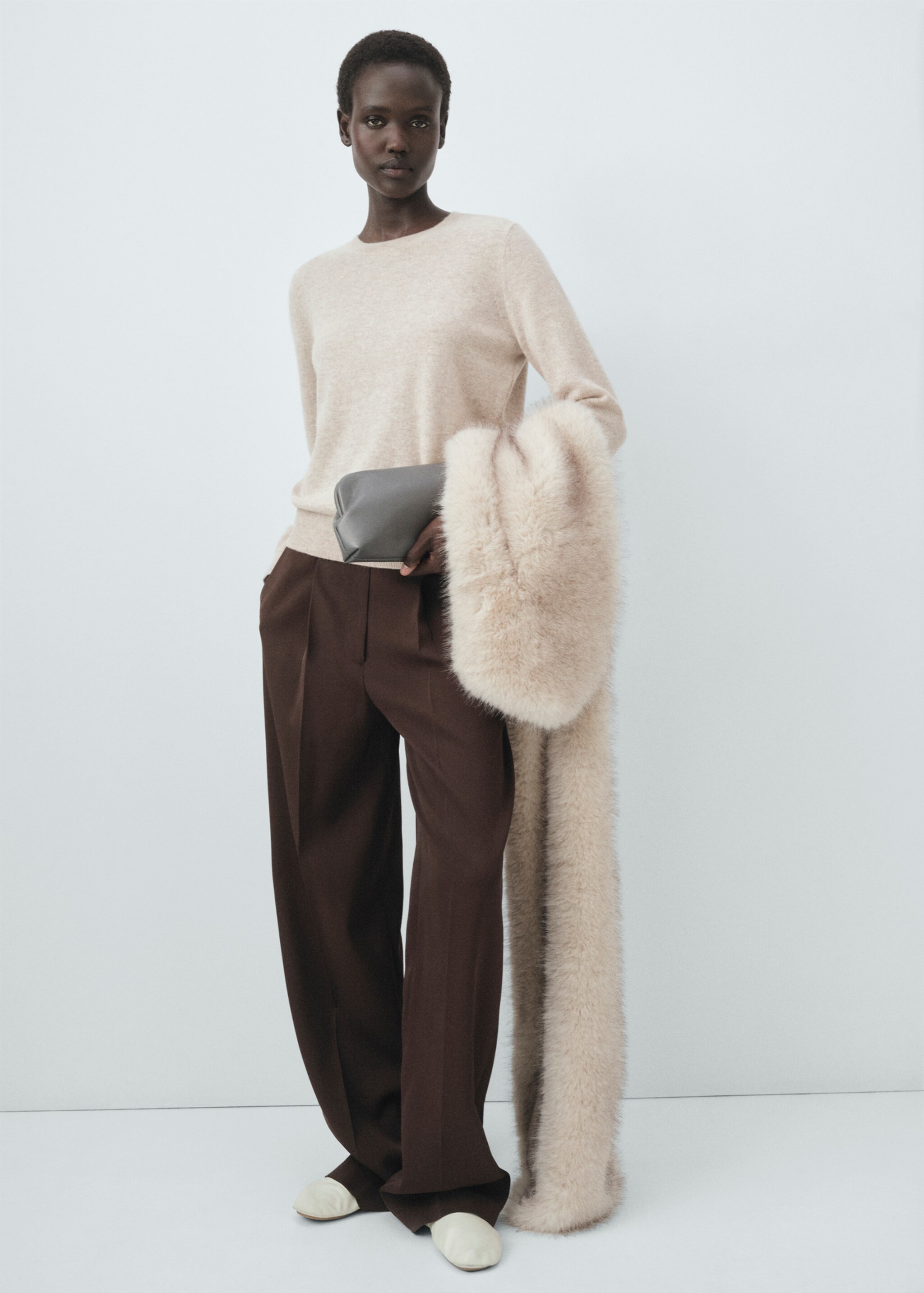 100% cashmere sweater - General plane, Light/Pastel Grey. Ref: 17005830-00.