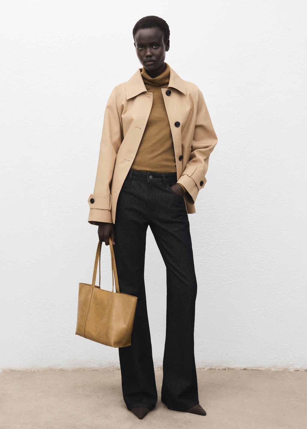 Wool-blend turtleneck sweater