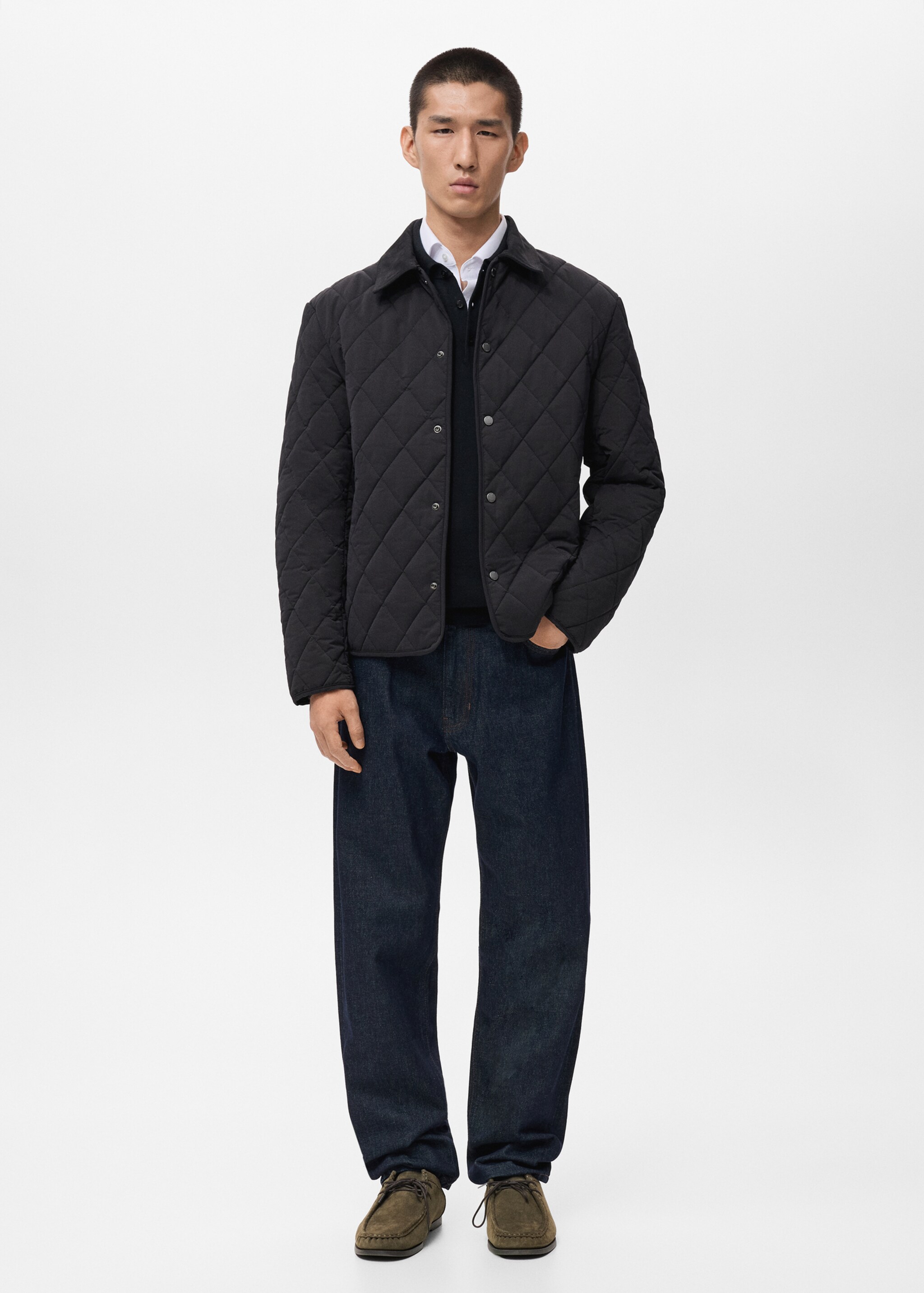 Quilted water repellent jacket - General plane, Black. Ref: 17005972-00.