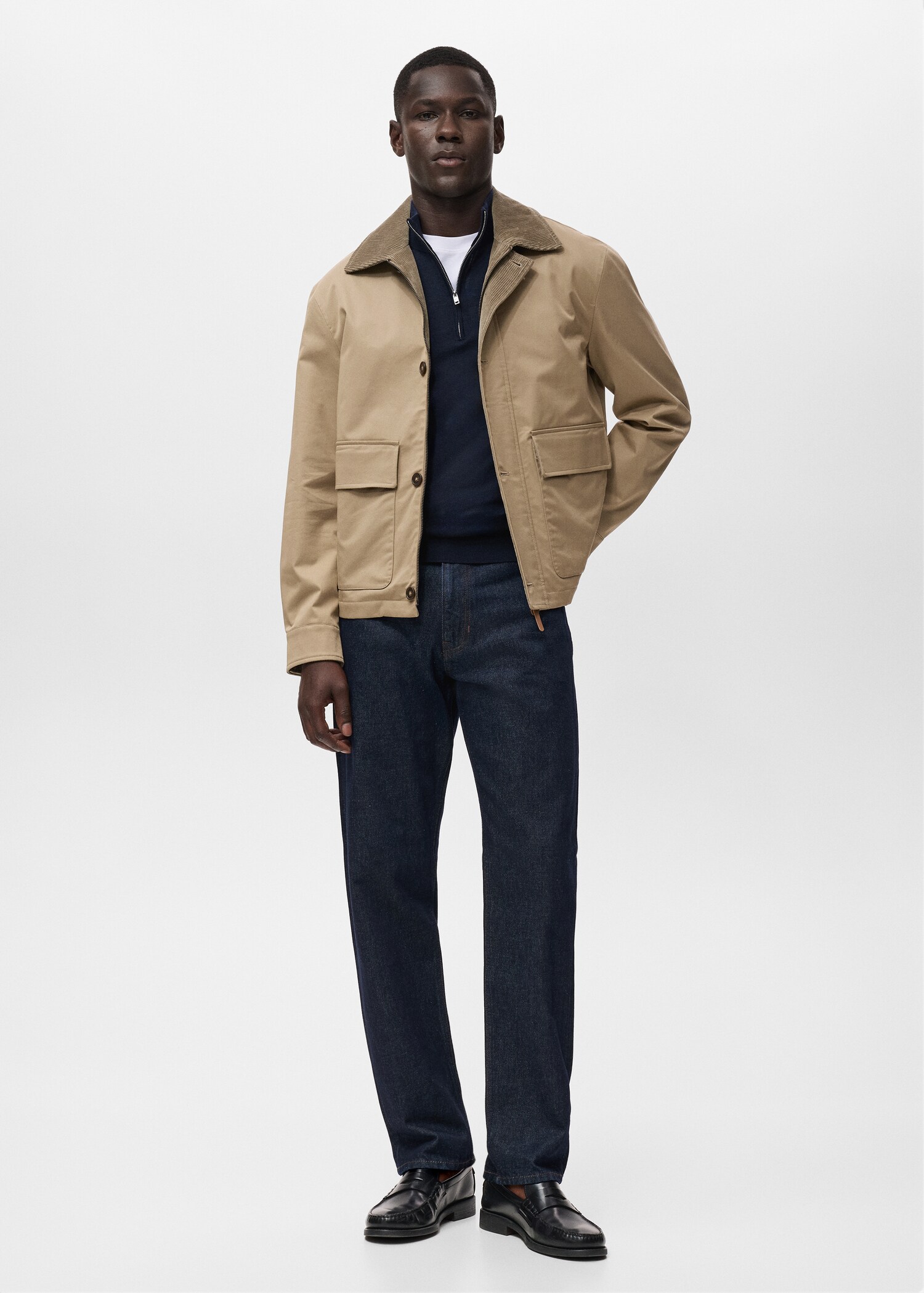 Water-repellent jacket with pockets - General plane