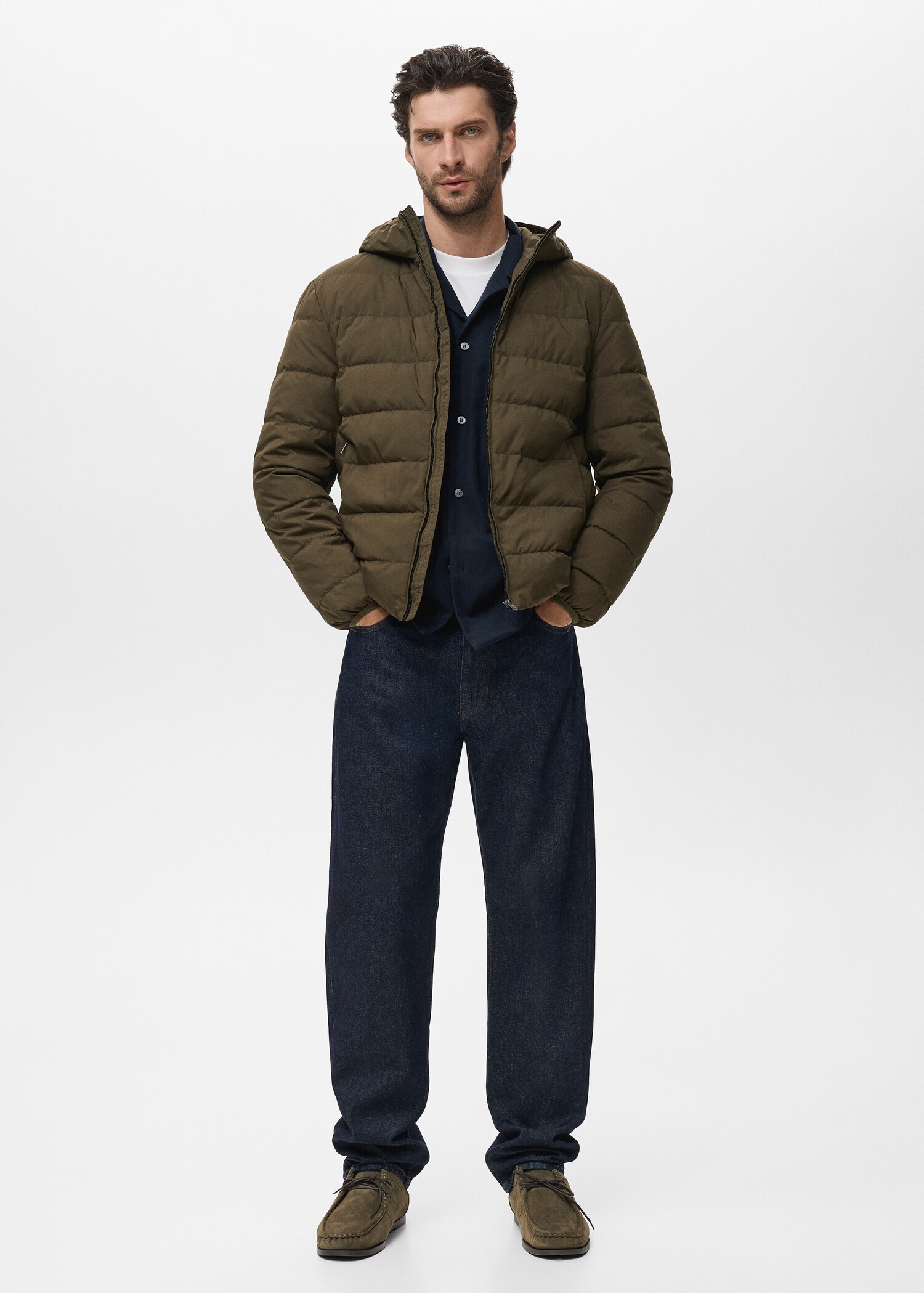 Quilted jacket with down and feather filling - General plane