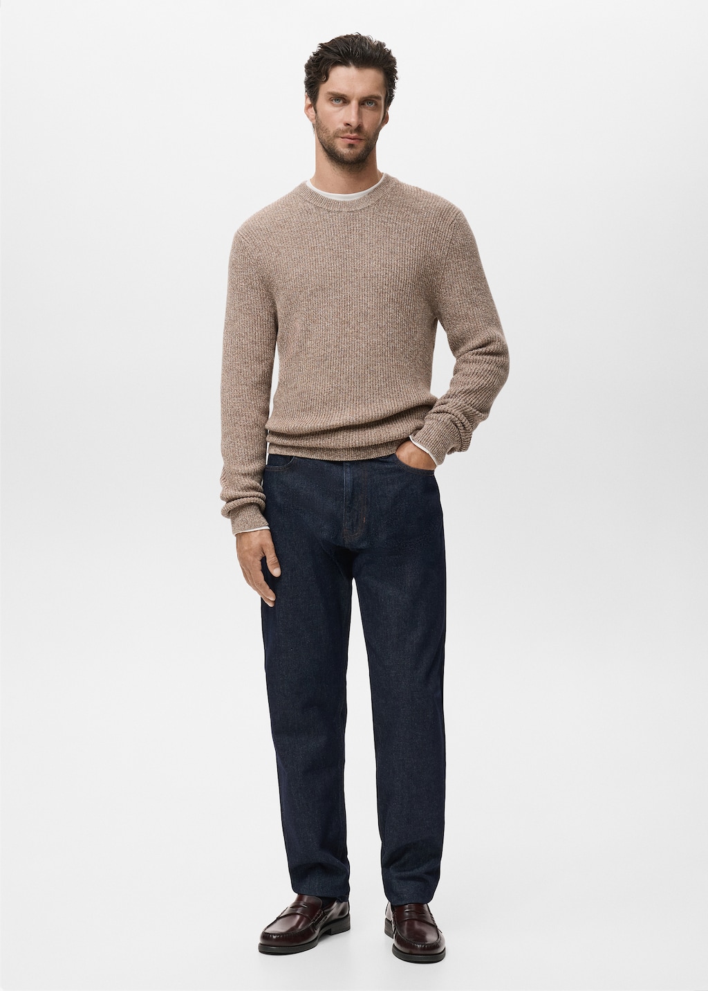 100% cotton specked sweater