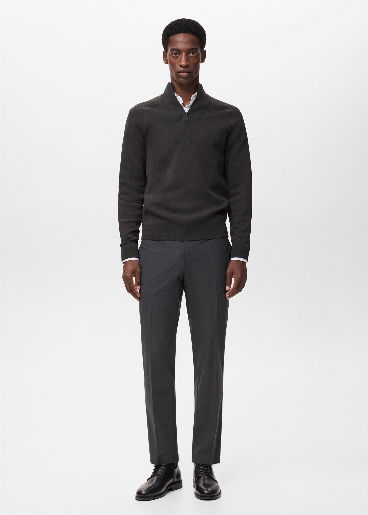Breathable zip-neck sweater - General plane