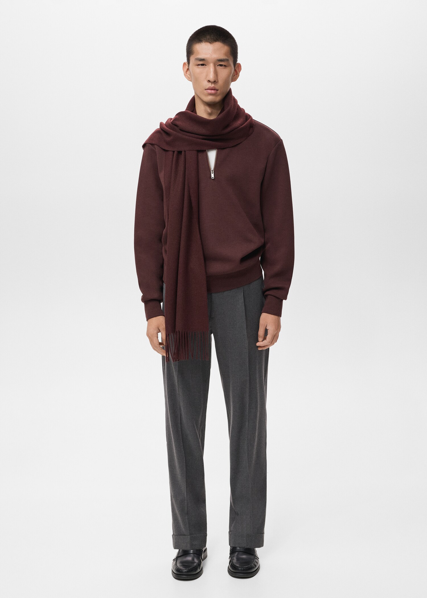 Regular-fit zip-neck sweatshirt - General plane