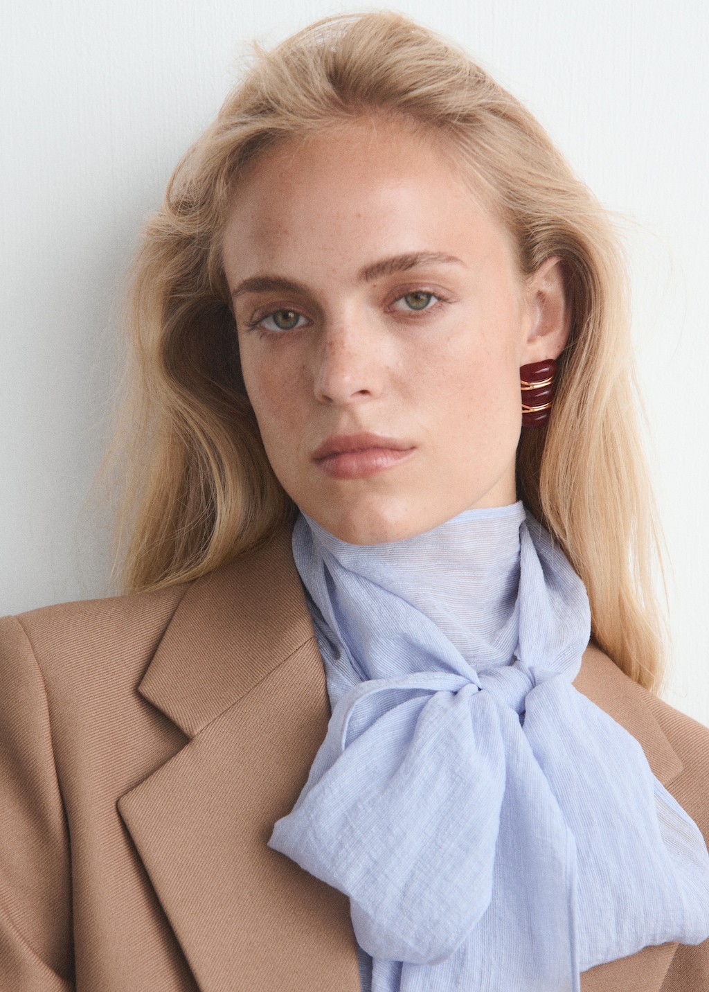 Embossed spiral earrings