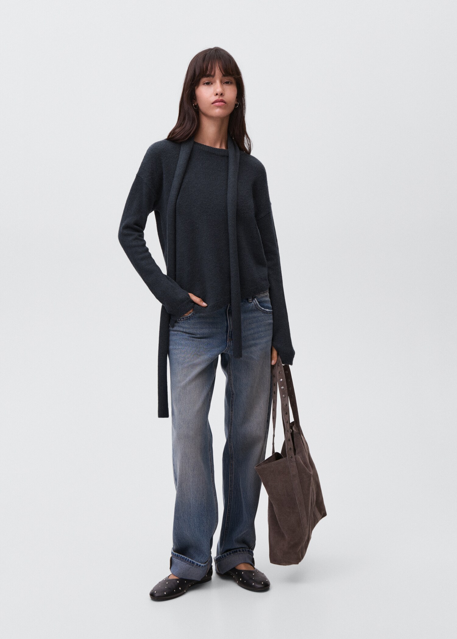 Pull-over maille asymétrique - Plan général