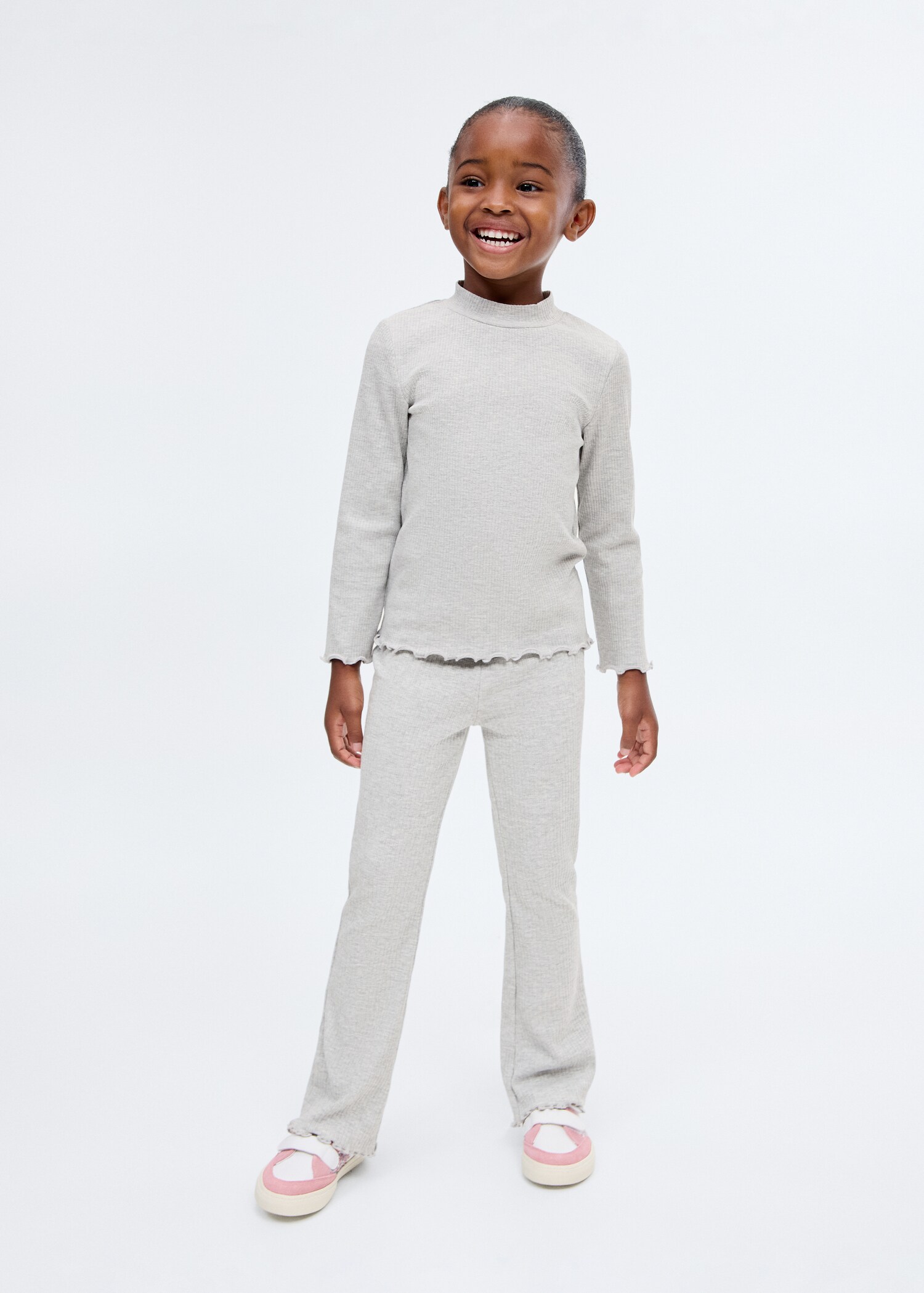Ribbed high neck t-shirt - General plane