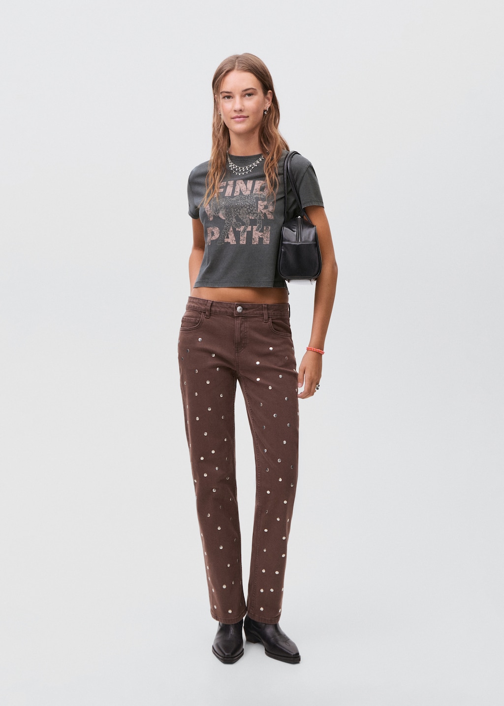 Printed cotton-blend t-shirt