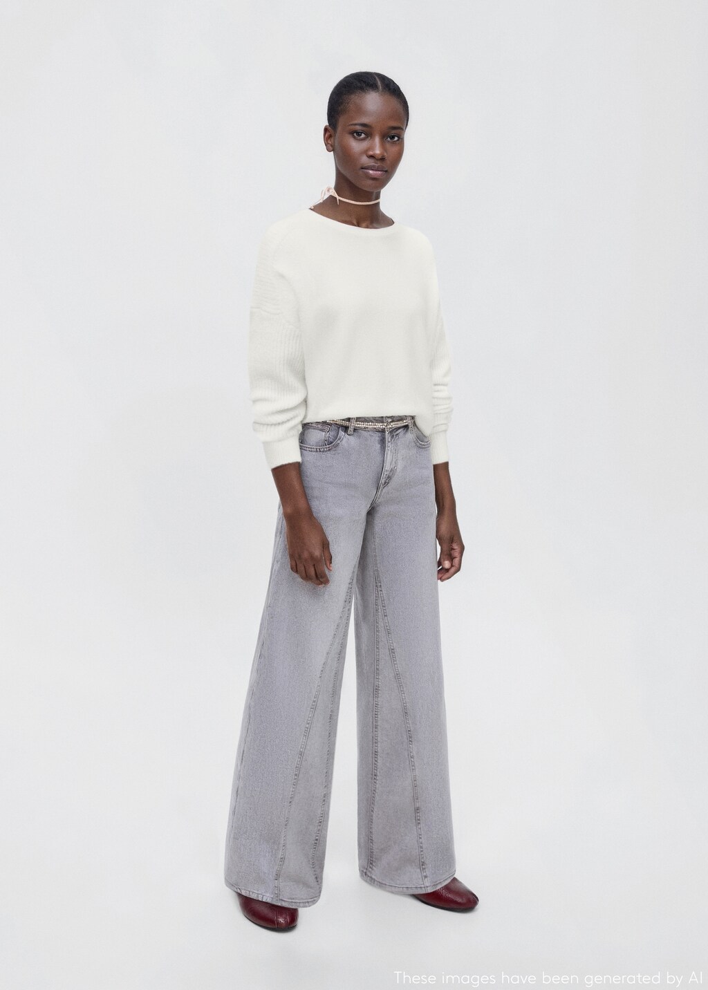 Long-sleeve knitted sweater