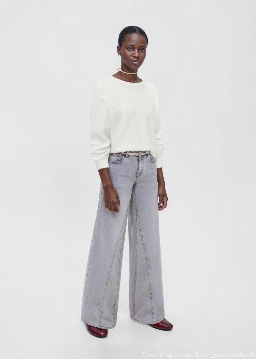 Long-sleeve knitted sweater