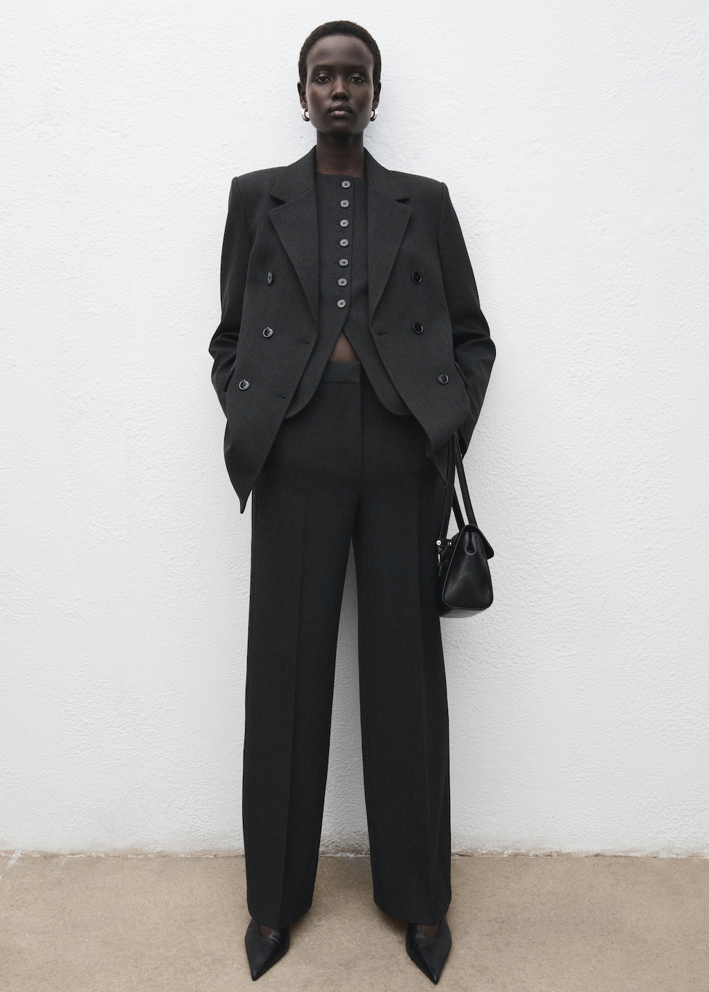 Pleated suit pants