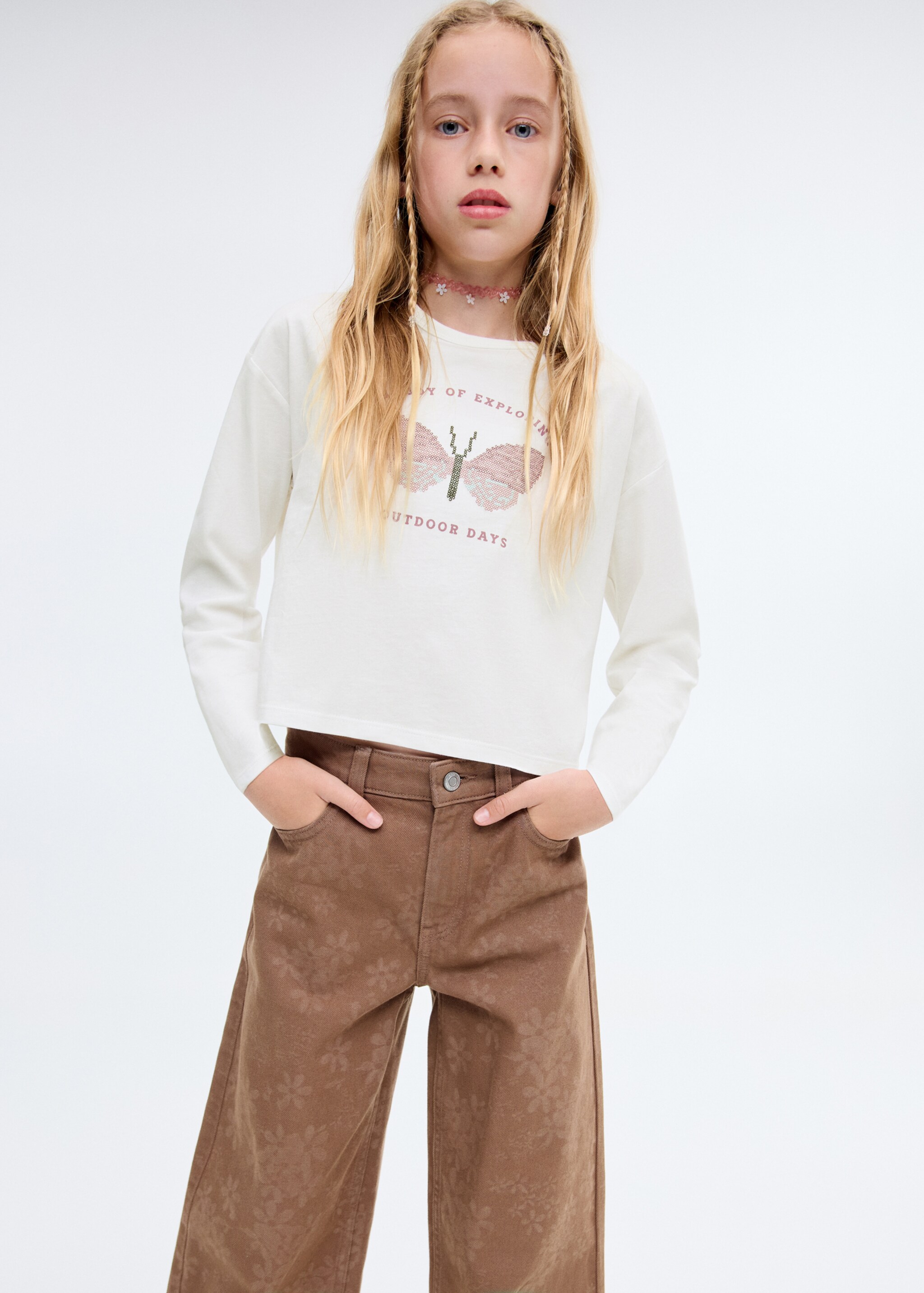 Printed cotton-blend T-shirt - General plane, Off White. Ref: 17007773-00.