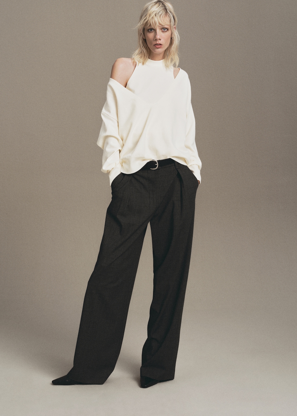 Oversized combined sweater