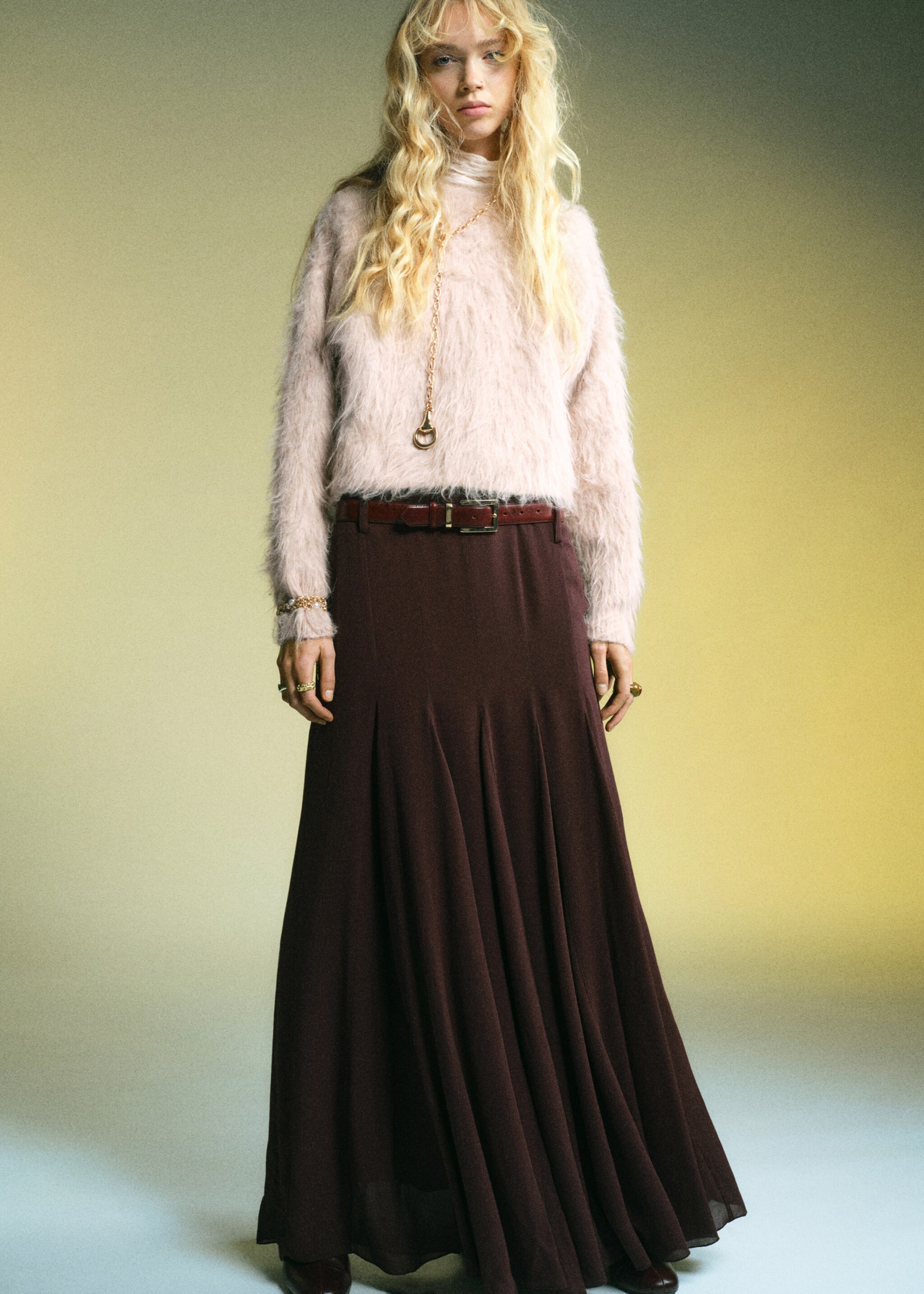 Jersey efecto pelo - Plano general, Gris claro/pastel. Ref: 17007831-00.