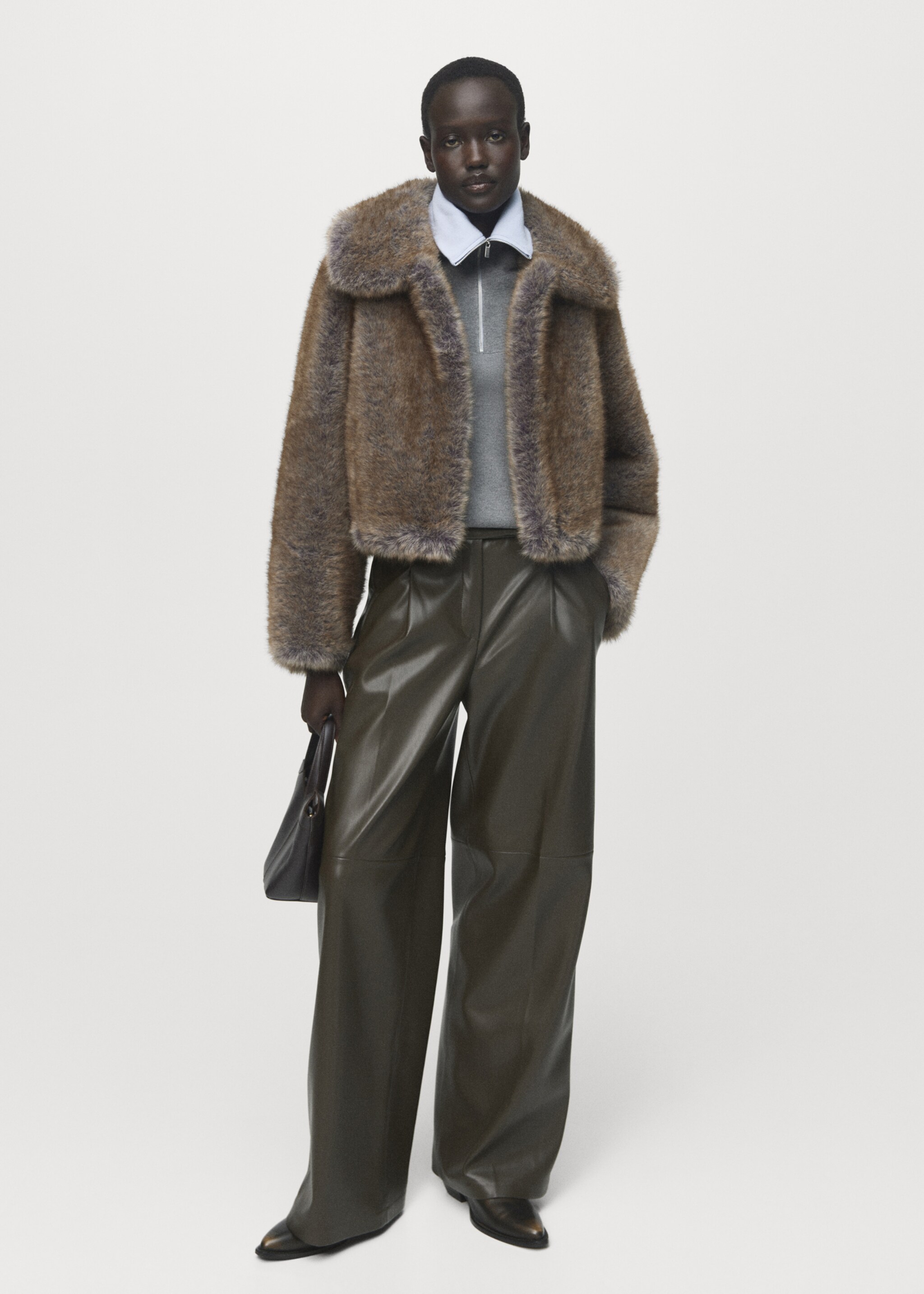 Turtleneck sweater with zip - General plane, Grey. Ref: 17007833-00.